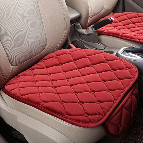 Breathable Gel Car Seat Cushion - Honeycomb Design for Driving Comfort - Universal Size for Car, Office & Home Use - Pressure Relief & Back Support - Perfect for Long Commutes, Road Trips & Desk Work (Red)