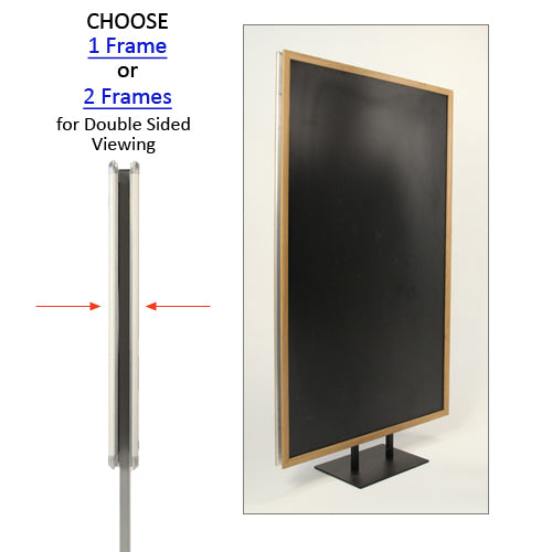 16x24 Double Pole Floor Stand Sign Holder with 1 1/4