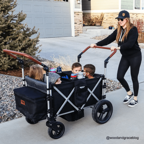 Keenz 7S+ 4 Passenger Stroller Wagon - All-Terrain Push Wagon for Kids & Toddlers | Perfect for Beach Trips, Park Outings & Family Adventures