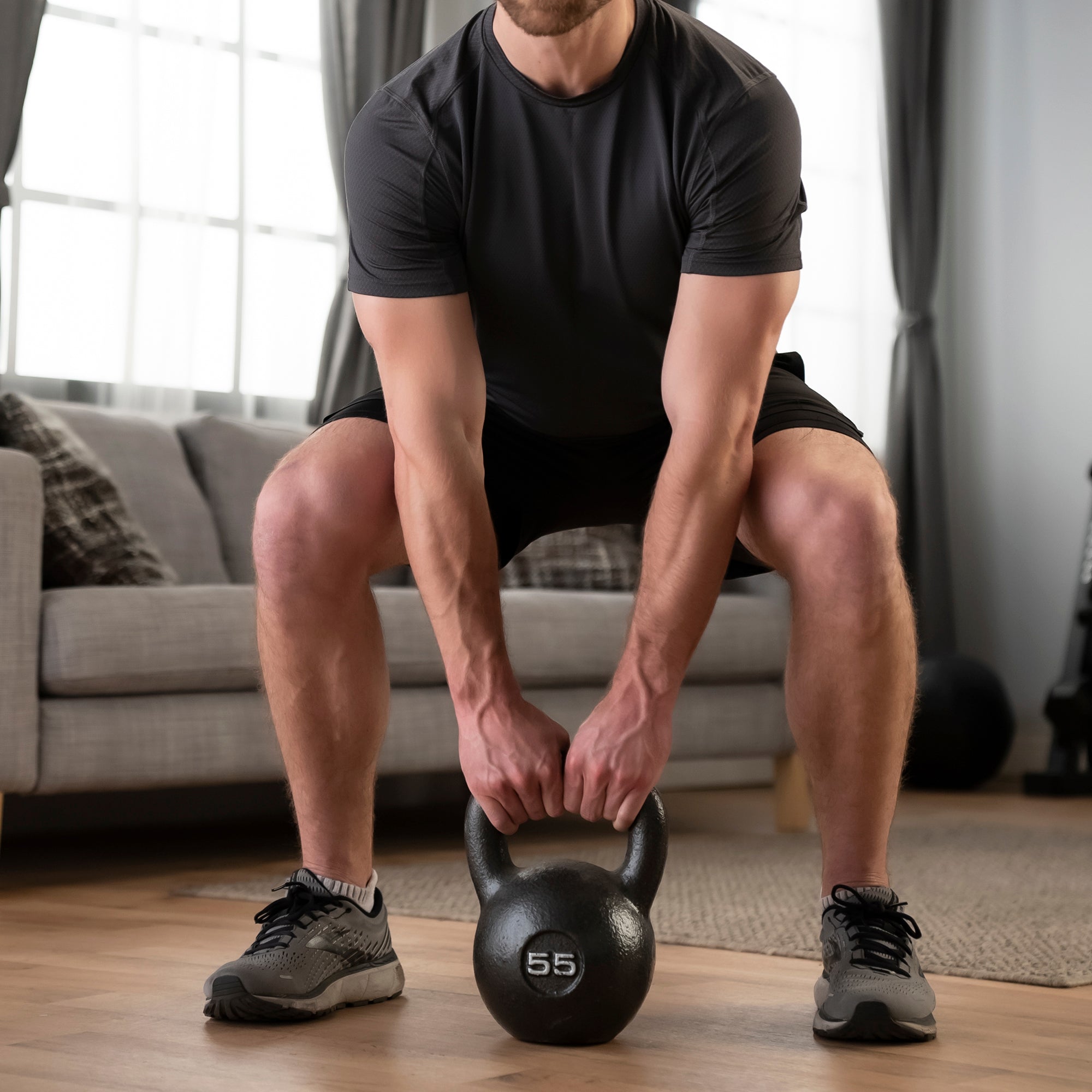 55lb Hammertone Kettlebell - Premium Cast Iron Workout Weight for Strength Training, CrossFit & Home Gym | HKB 055 | Ideal for HIIT, Functional Fitness & Muscle Building