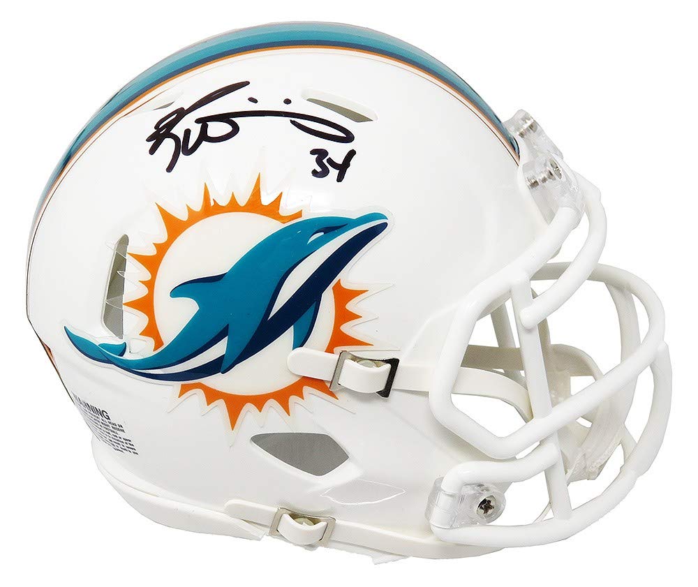 Ricky Williams Autographed Miami Dolphins Riddell Speed Mini Helmet - Signed NFL Collectible for Fans, Sports Memorabilia Display, and Man Cave Decor