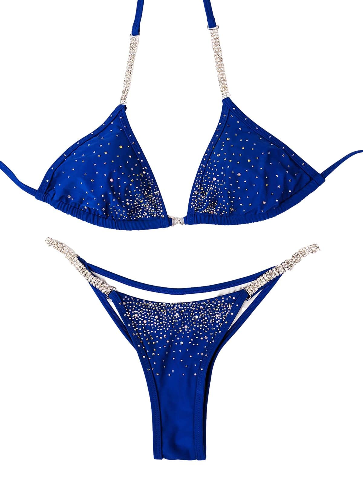 Crystal Fitness Competition Bikini Suit - New & Never Worn | Lovely Collection | Perfect for Bodybuilding, Pageants & Swimwear Shows