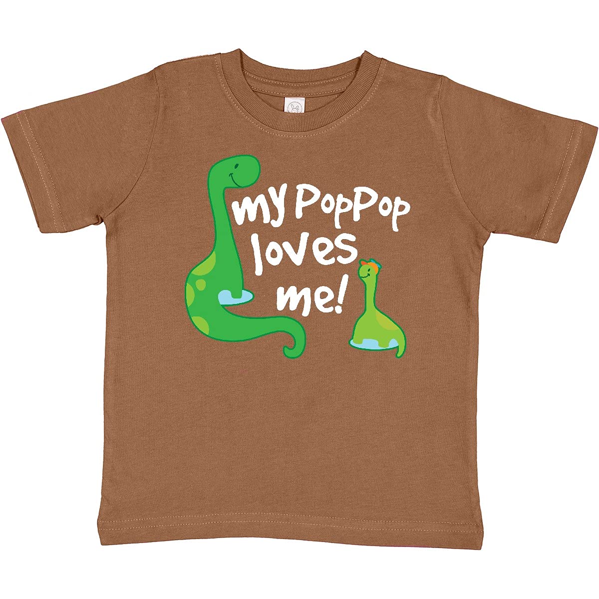 Inktastic My Pop Pop Loves Me Dinosaur Toddler T-Shirt - Cute Dino Graphic Tee for Kids & Grandparents - Perfect for Family Outings & Playdates