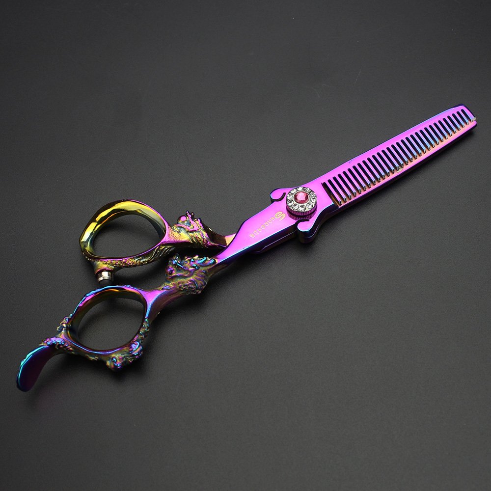 Professional 6 Inch Hair Cutting Scissors for Barbers & Stylists - Sharp Stainless Steel Hairdressing Shears with Leather Case - Perfect for Salon, Home Haircuts & Hairstyling