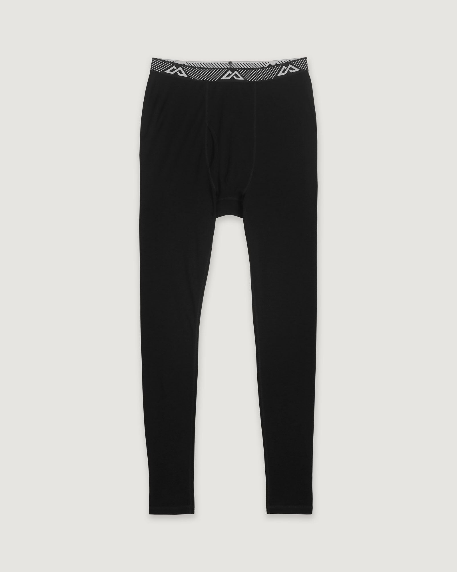 Premium KMD Merino Wool Base Layer Long John Pants for Men - Black | Warm Thermal Underwear for Winter Sports, Hiking & Cold Weather Activities