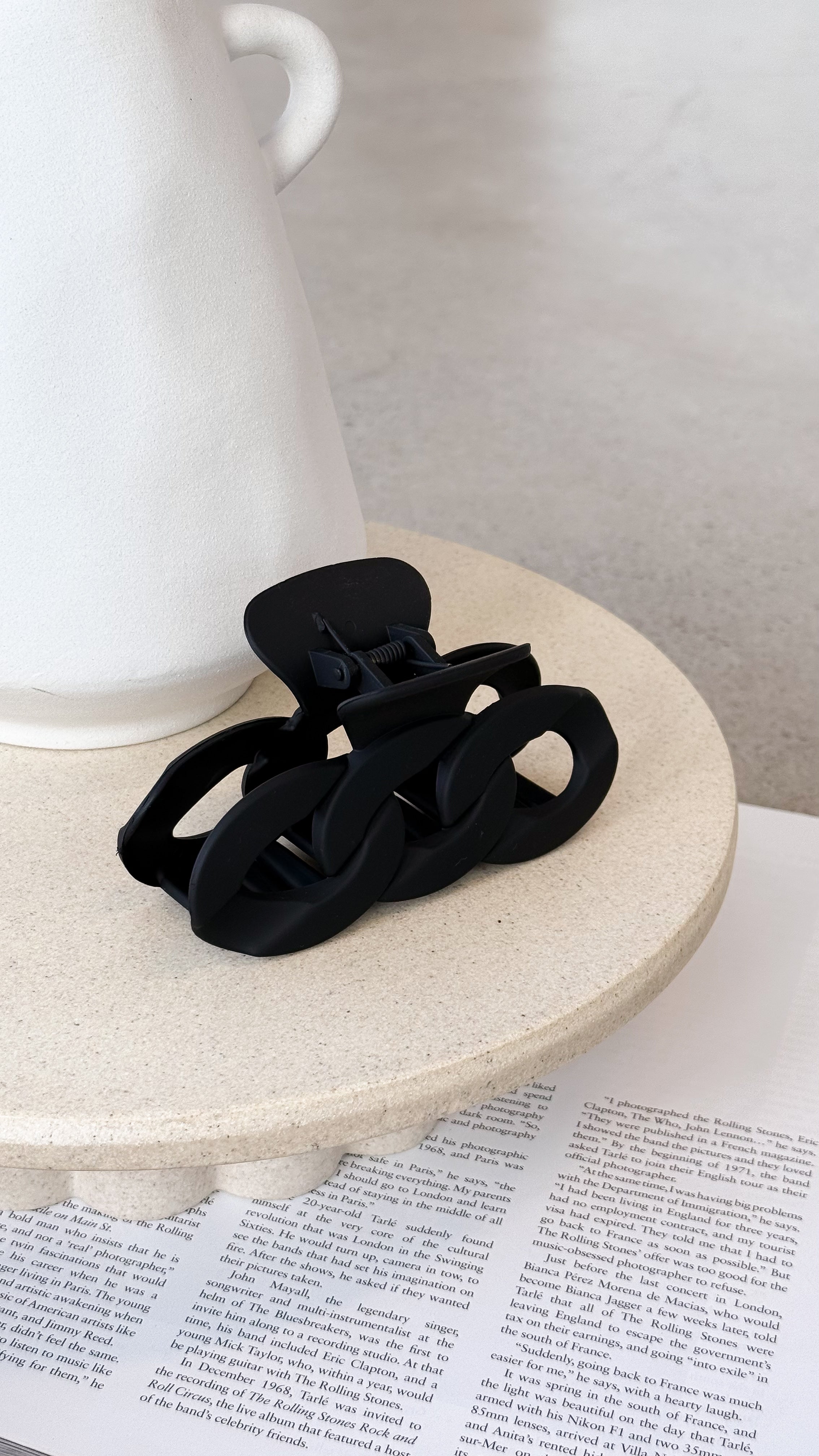 Link Clip - Black Hair Clips for Women & Girls | Secure Hair Hold for Ponytails, Braids & Updos