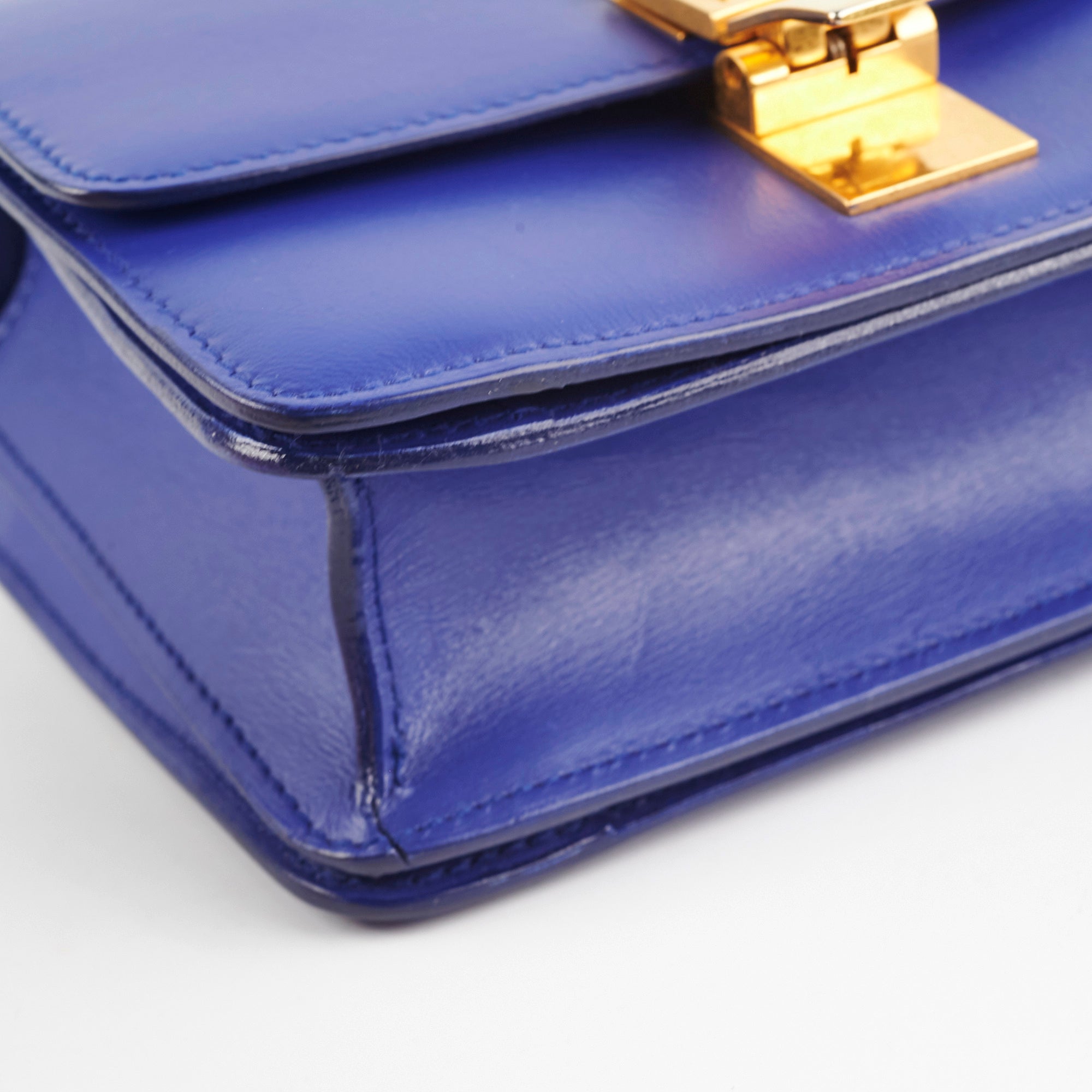 Celine Small Blue Box Crossbody Bag - Stylish Leather Shoulder Bag for Women | Perfect for Date Night, Travel & Everyday Use