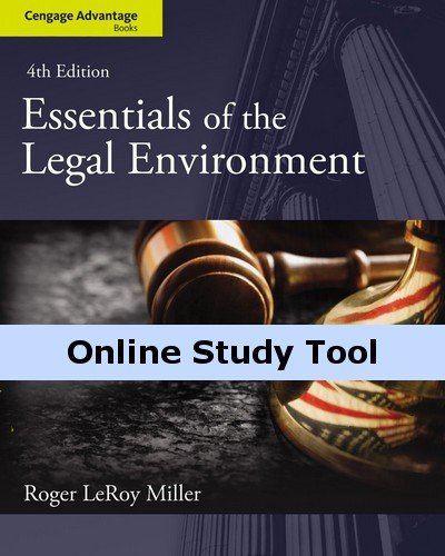 CourseMate for Miller/Cross' Cengage Advantage Books: Essentials of the Legal Environment, 4th Edition - Digital Study Guide & Textbook Companion for Law Students & Legal Professionals - Perfect for Online Classes, Exam Prep & Legal Research