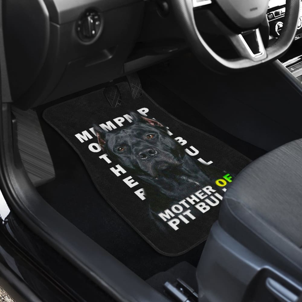 Black Legend Mother of Pitbulls Car Floor Mats 210501 - Premium Custom Fit All-Weather Floor Liners for Trucks & SUVs - Perfect for Pet Owners, Off-Road Adventures & Daily Commutes