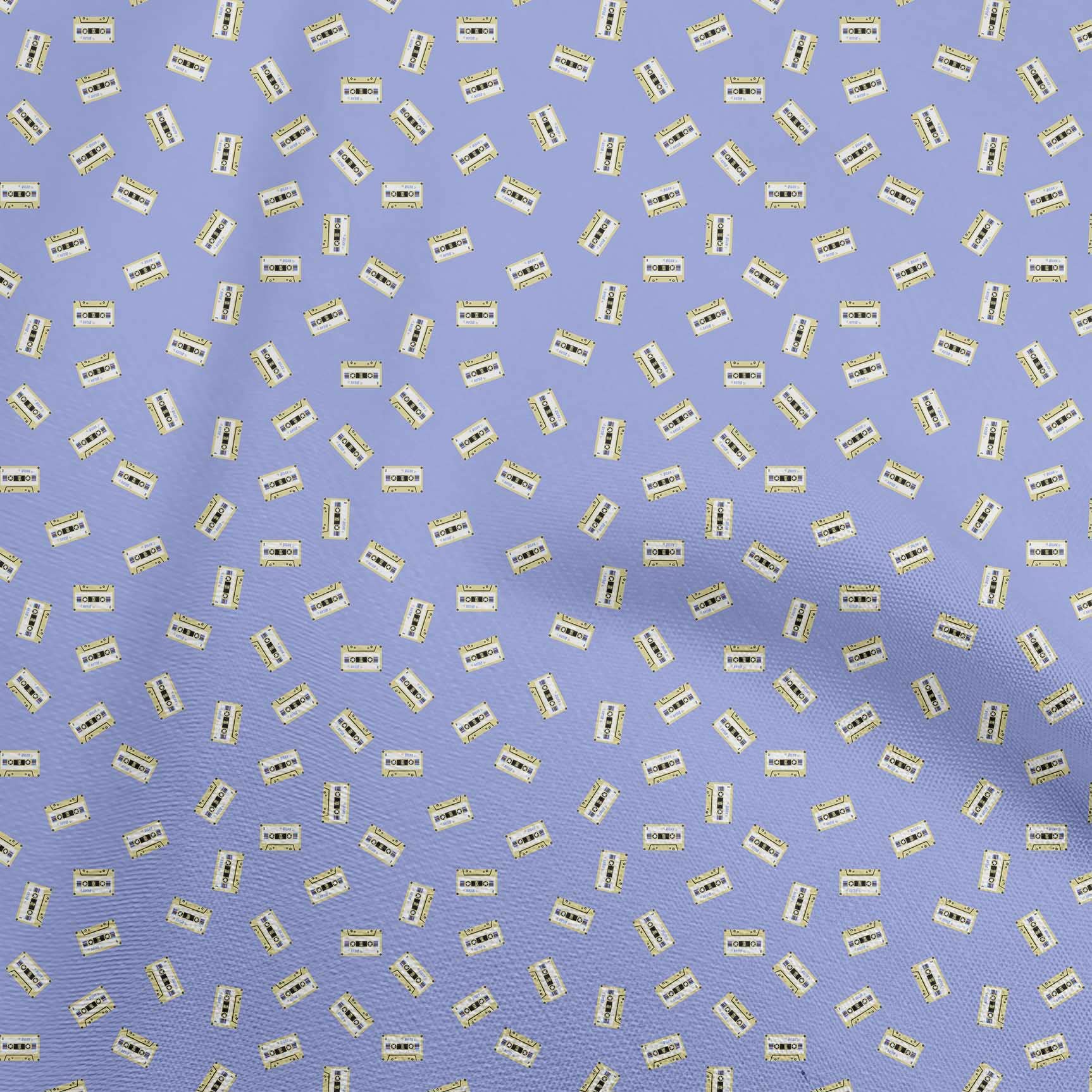 Premium Cotton Poplin Fabric - Bluish Violet Printed Kids Sewing Material by The Yard (42