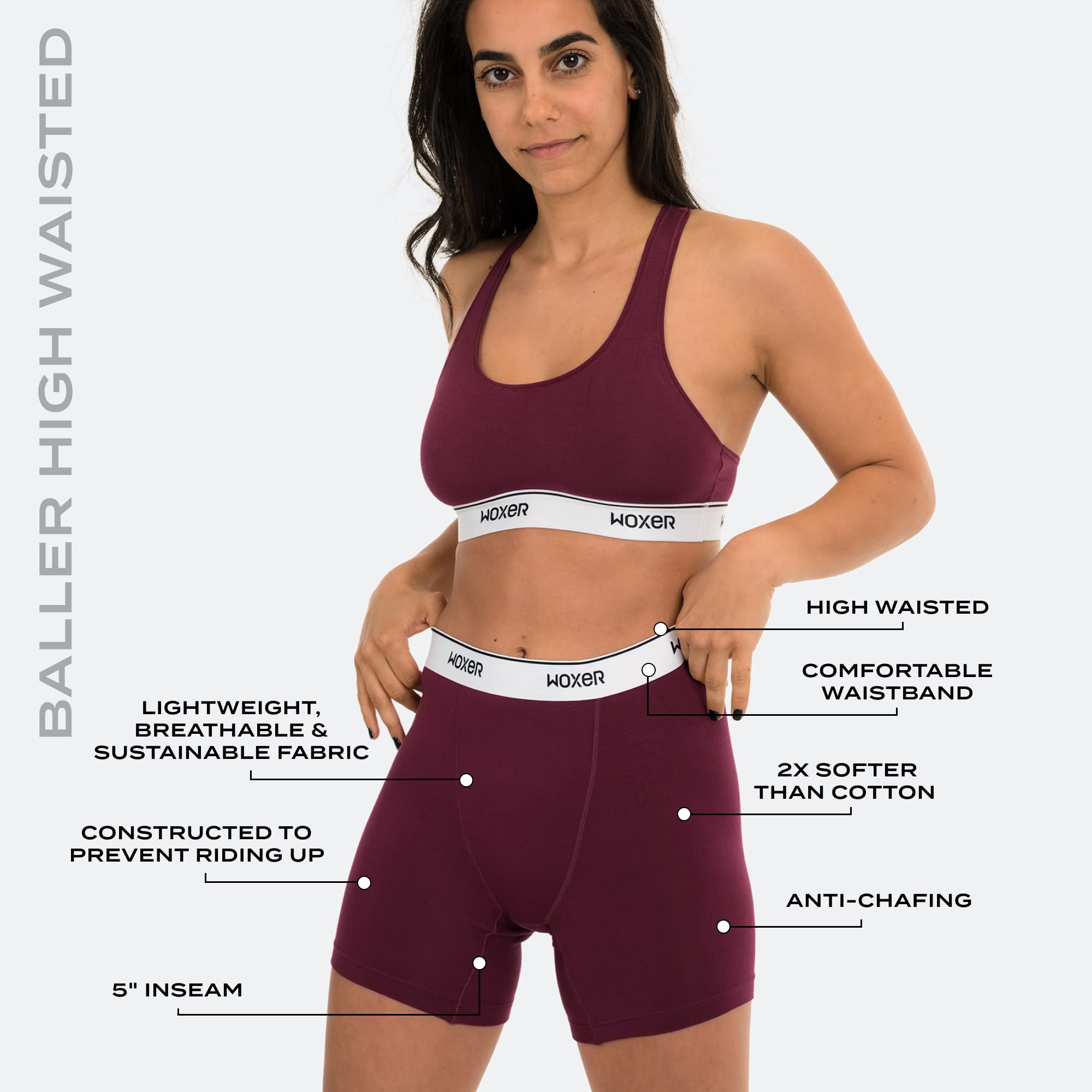 Woxer Women's Boxer Briefs Underwear - 5