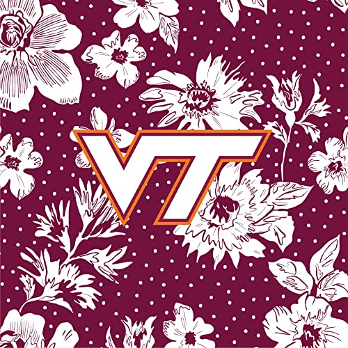 Maroon/White Rain Garden With Virginia Tech - Recycled Cotton