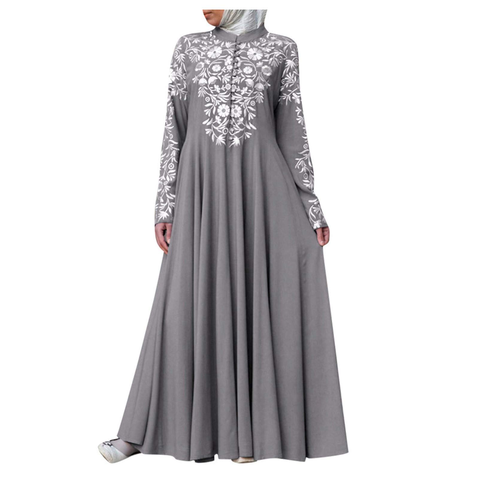 Tintwwg Plus Size Abaya Dress for Women - Summer Moroccan Dubai Gown with Hijab, Islamic Thobe for Ramadan Prayer & Eid Celebration | Perfect for Mosque, Wedding & Special Occasions