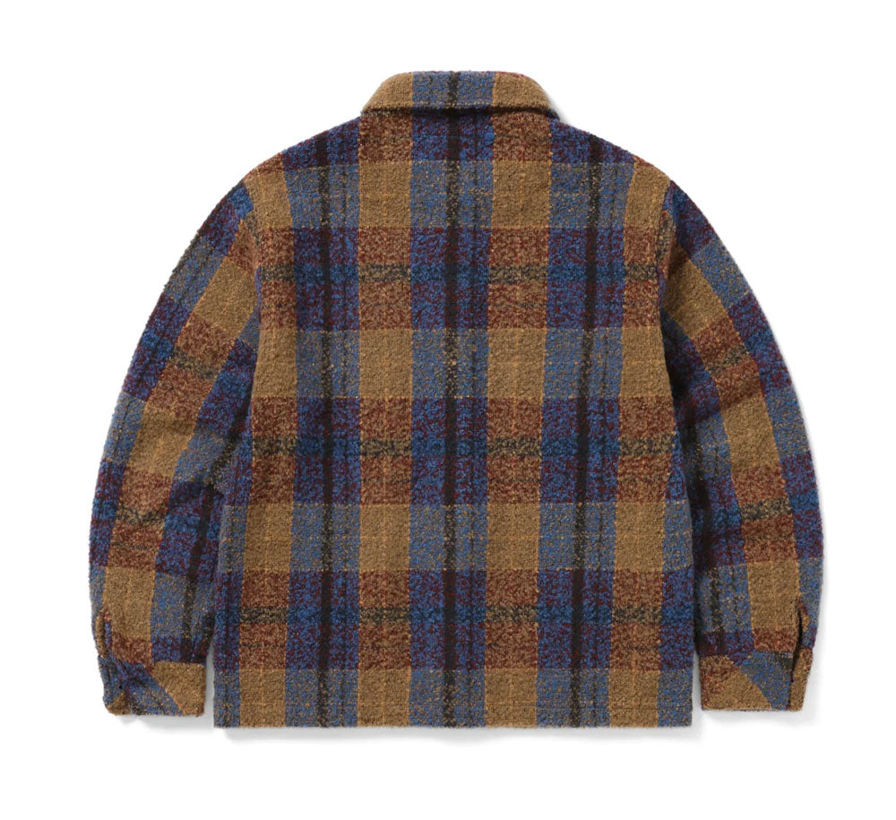 Boucle Check Shirt for Women - Stylish Plaid Button Down Blouse - Perfect for Casual Outfits, Office Wear & Fall Layering