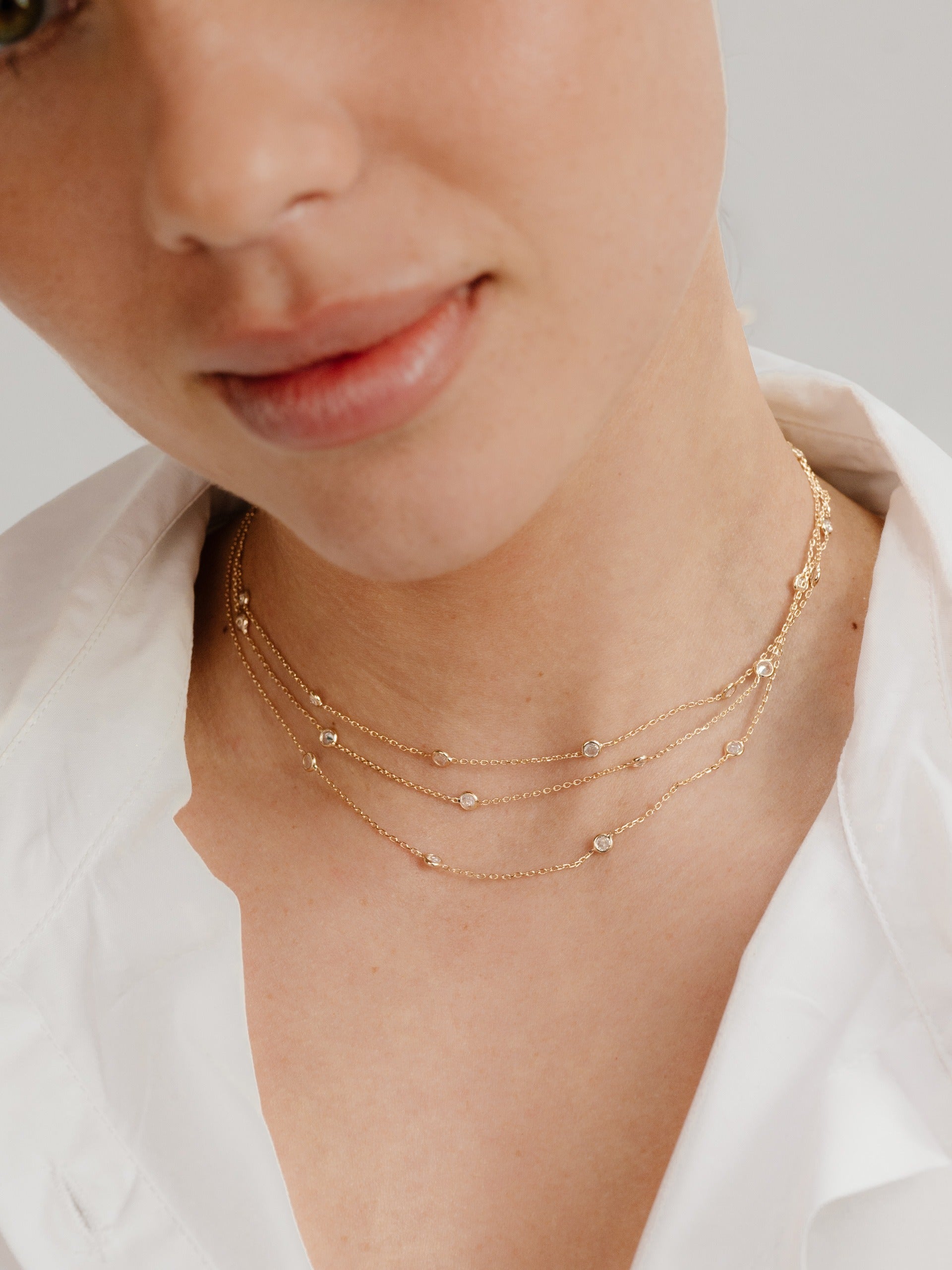 Elegant Crystal Beaded Layered Necklace for Women - Perfect for Parties, Weddings & Everyday Wear