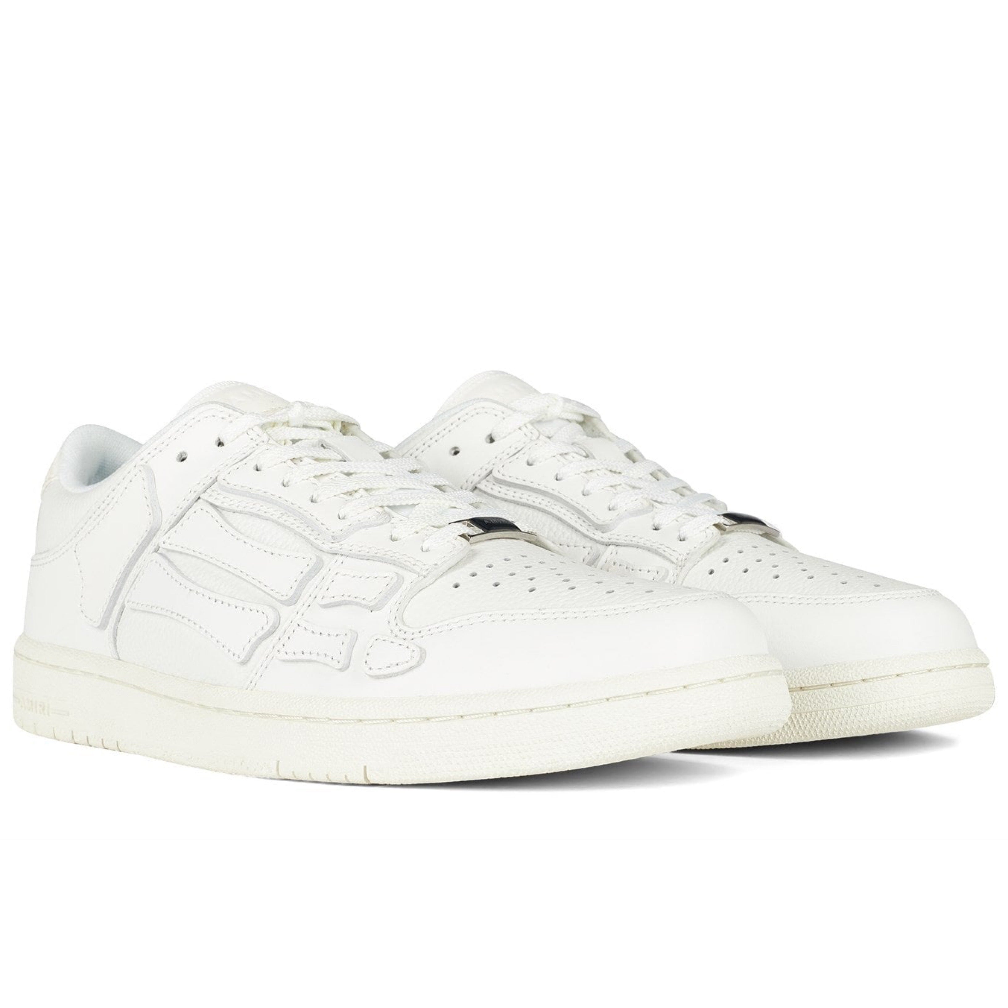 Amiri White Skeleton Low Top Sneakers - Men's Fashion Streetwear Shoes for Casual Wear & Urban Style