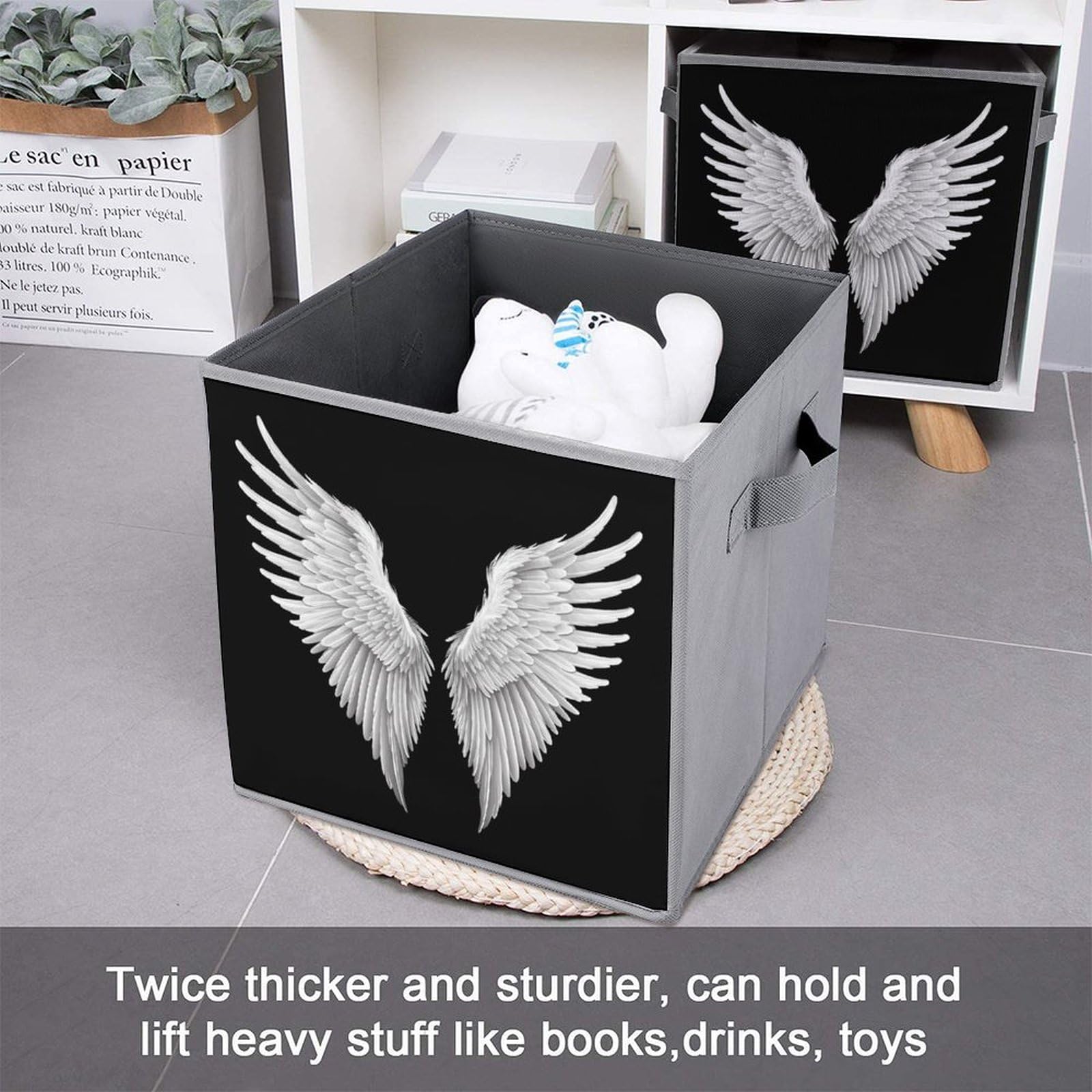 Foldable Storage Cubes with Handles - 6PCS for Home & Office Organizing