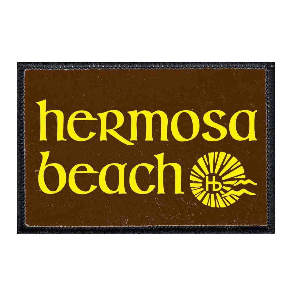 Premium Hermosa Beach Morale Patch - 2x3 Inch Hook and Loop Backing for Hats, Jackets, Vests & Bags - Durable Embroidered Badge for Military, Tactical Gear & Outdoor Enthusiasts - Perfect for Customizing Backpacks, Uniforms & Casual Wear