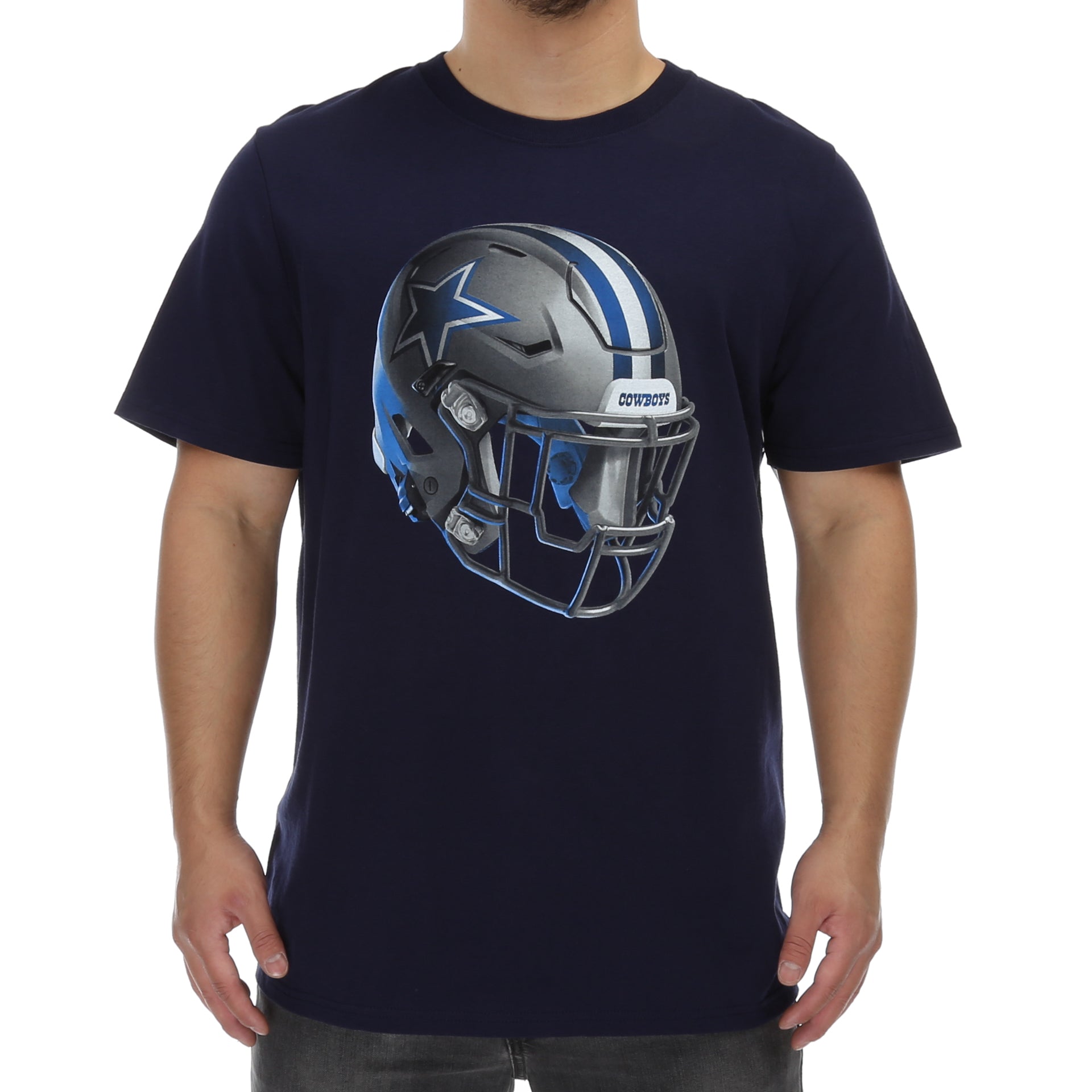 Dallas Cowboys NFL Stealth Helmet Graphic T-Shirt for Men - Navy Blue - Perfect for Game Day, Tailgating & Fan Gear