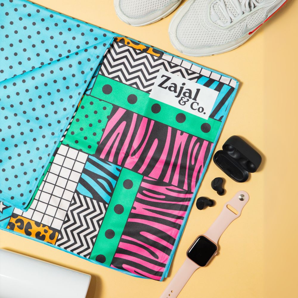 Rad Retro Hooded Gym Towel - Soft & Absorbent Workout Towel for Men & Women - Perfect for Yoga, Running & Fitness Training