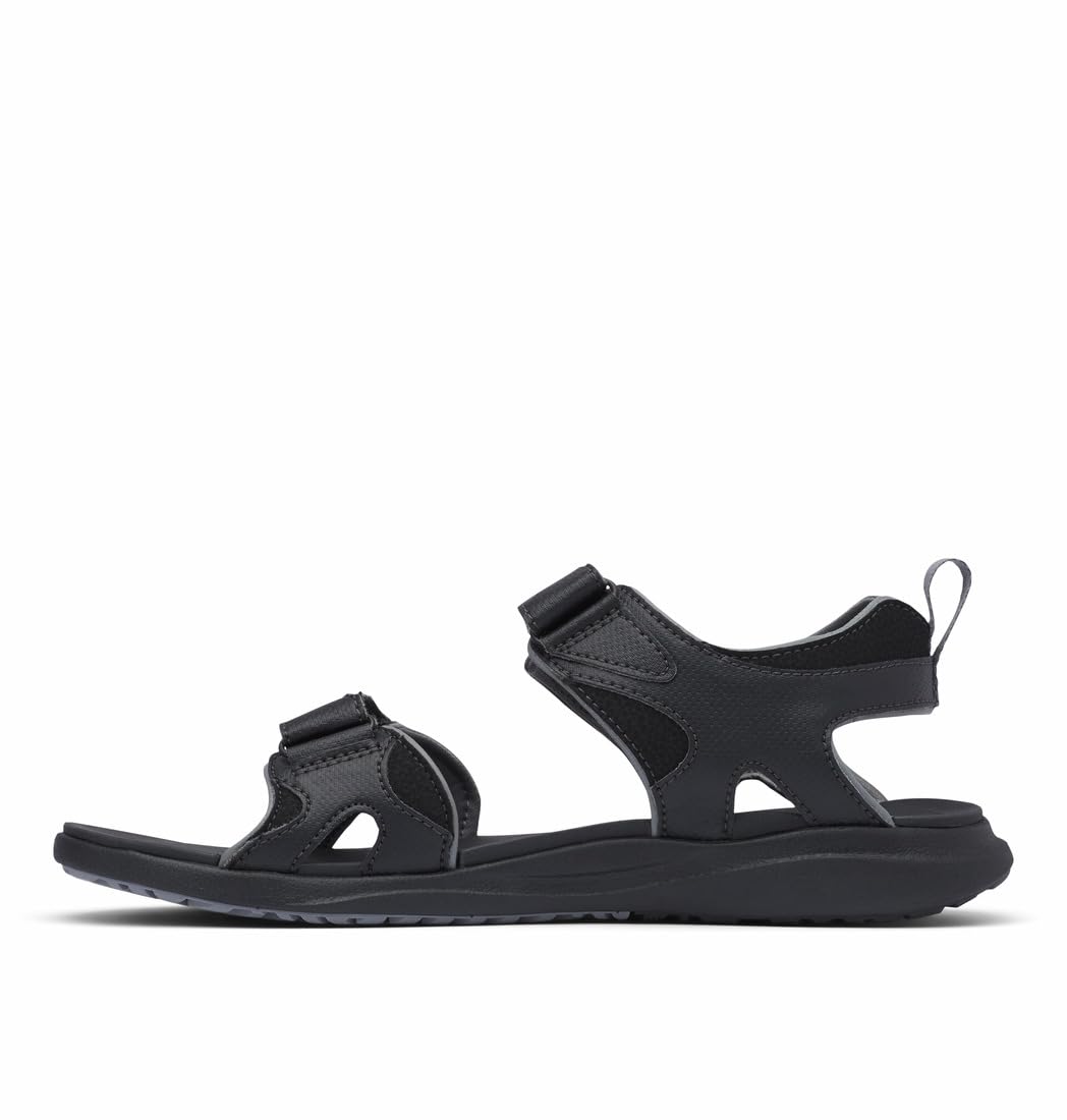 Columbia Men's 2 Strap Comfortable Outdoor Sandals - Black/Titanium Grey Steel - Size 15 US - Perfect for Hiking, Beach & Summer Adventures