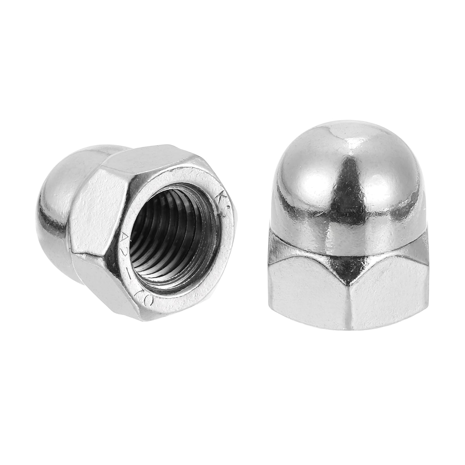 304 Stainless Steel M20x2.5 Acorn Cap Nuts - 2Pcs Dome Head Bolt Cover Hardware (Silvery) - Perfect for Automotive, Marine & Outdoor Equipment Protection