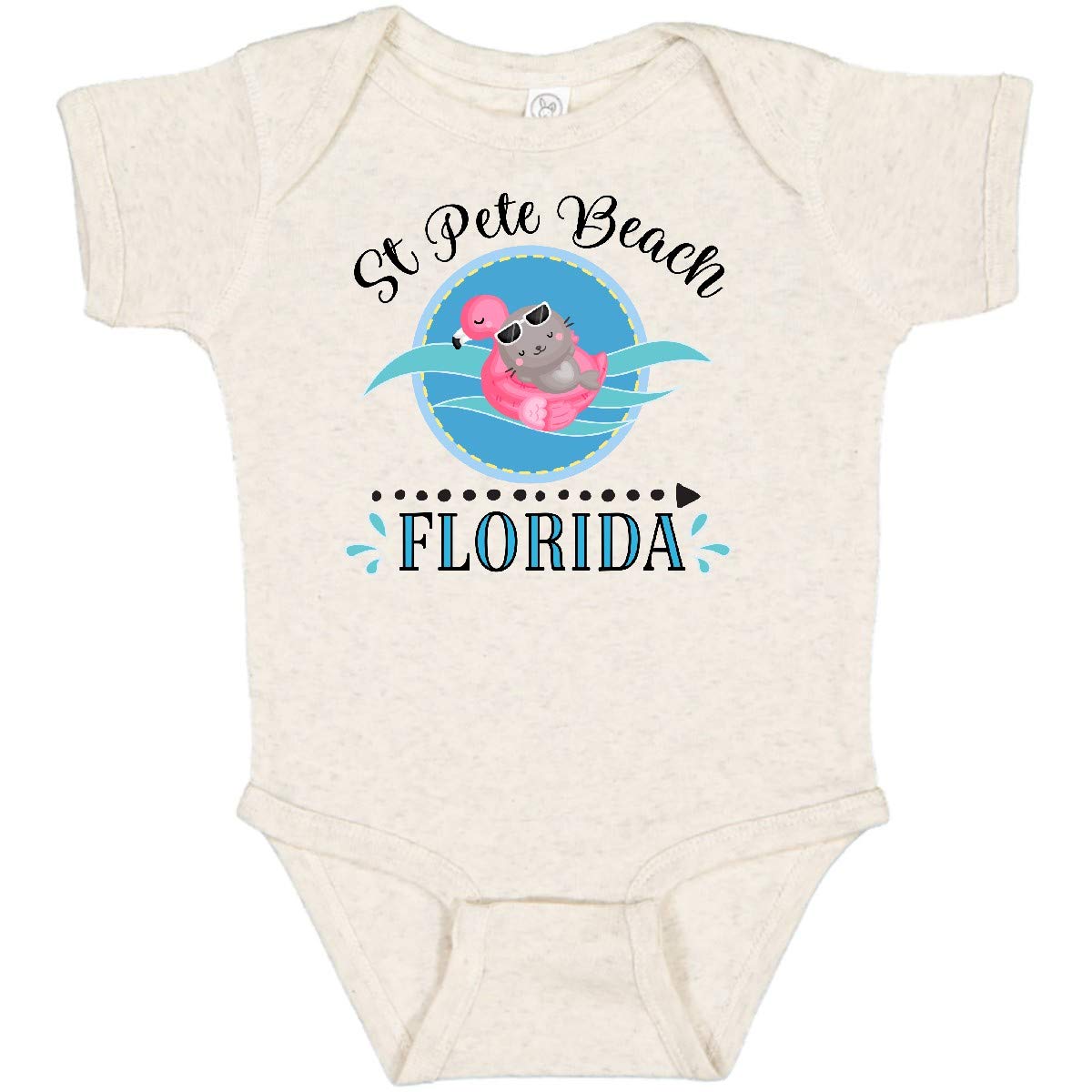 Inktastic St Pete Beach Florida Vacation Gift Baby Bodysuit - Cute Florida Souvenir Outfit for Infants & Toddlers - Perfect for Beach Trips, Family Photos & Vacation Memories