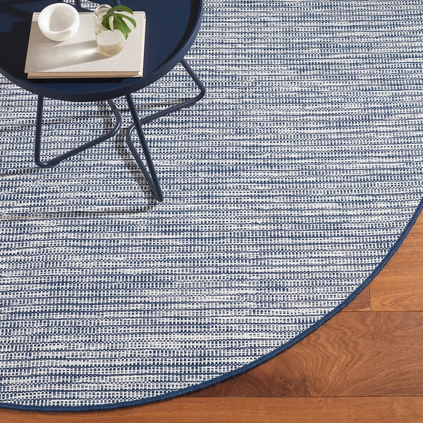 Dash & Albert Tideline Navy Indoor/Outdoor Rug - Water-Resistant & Durable Area Rug for Living Room, Patio, Deck - Perfect for High-Traffic Areas & Coastal Decor