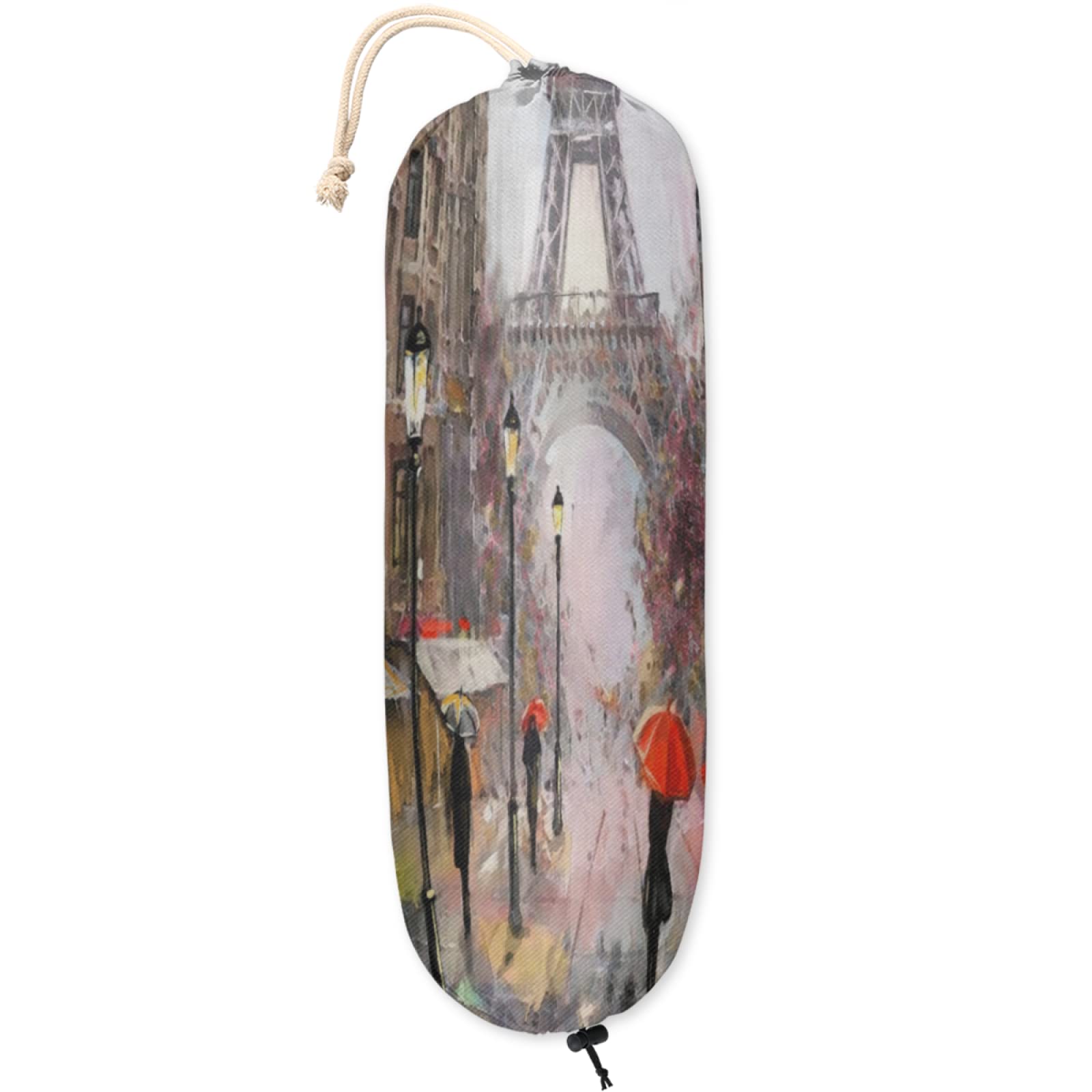 Paris Eiffel Tower Wall Mount Plastic Bag Holder - Reusable Grocery Bag Dispenser & Garbage Bag Organizer for Kitchen, Home Decor - Perfect Gift for Women, Mom, Family & Friends - Ideal for Kitchen Organization, Waste Management & French-Themed Home Decor