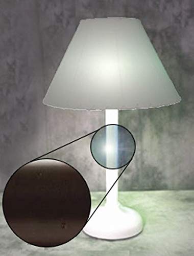 Modern Bronze PVC End Table Lamp with Natural Shade - Indoor & Outdoor Lighting for Living Room, Bedroom, Patio & Garden Decor