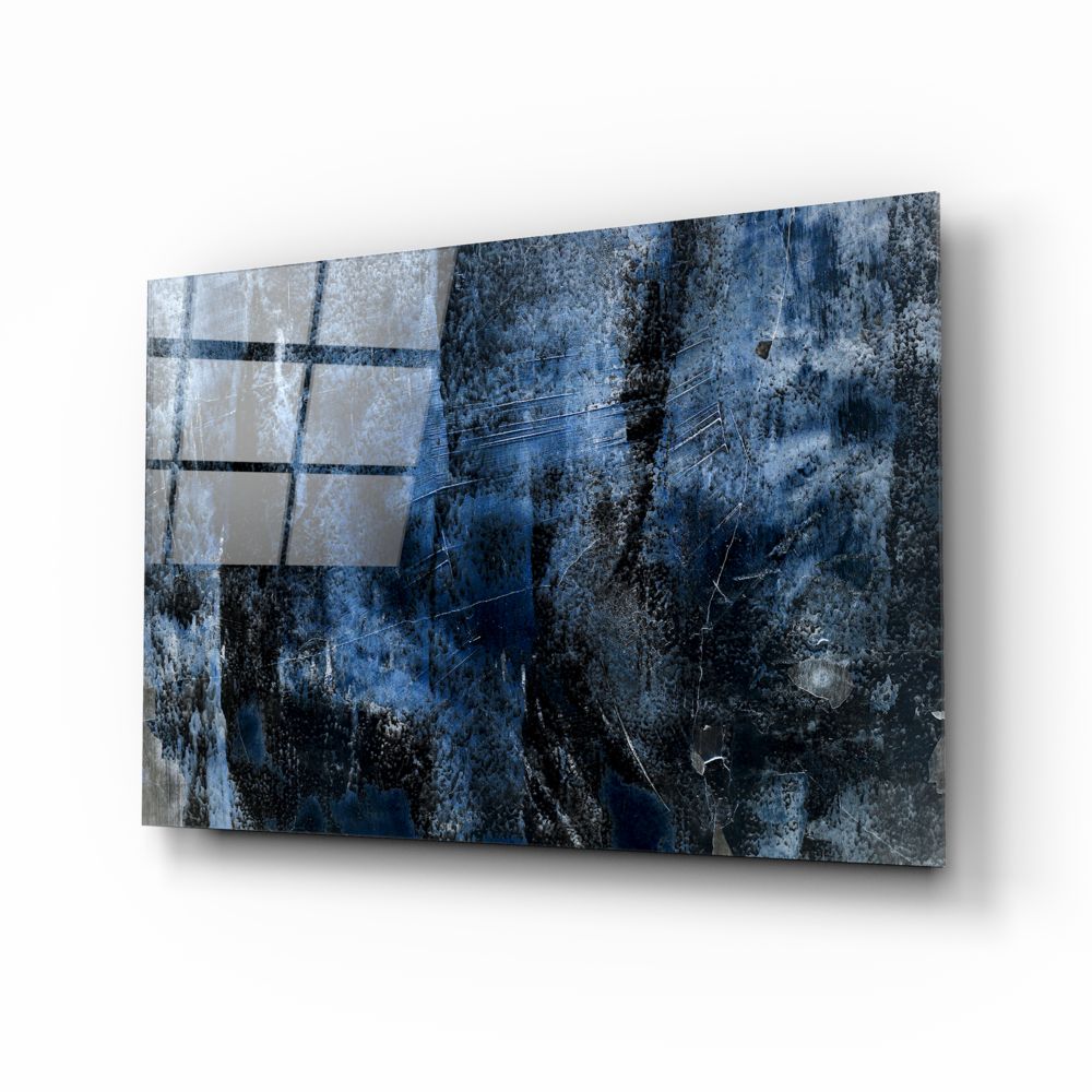 Abstract Black & Blue Wall Art Canvas Painting - Modern Home Decor for Living Room, Bedroom & Office - Perfect for Adding Stylish Elegance to Any Space