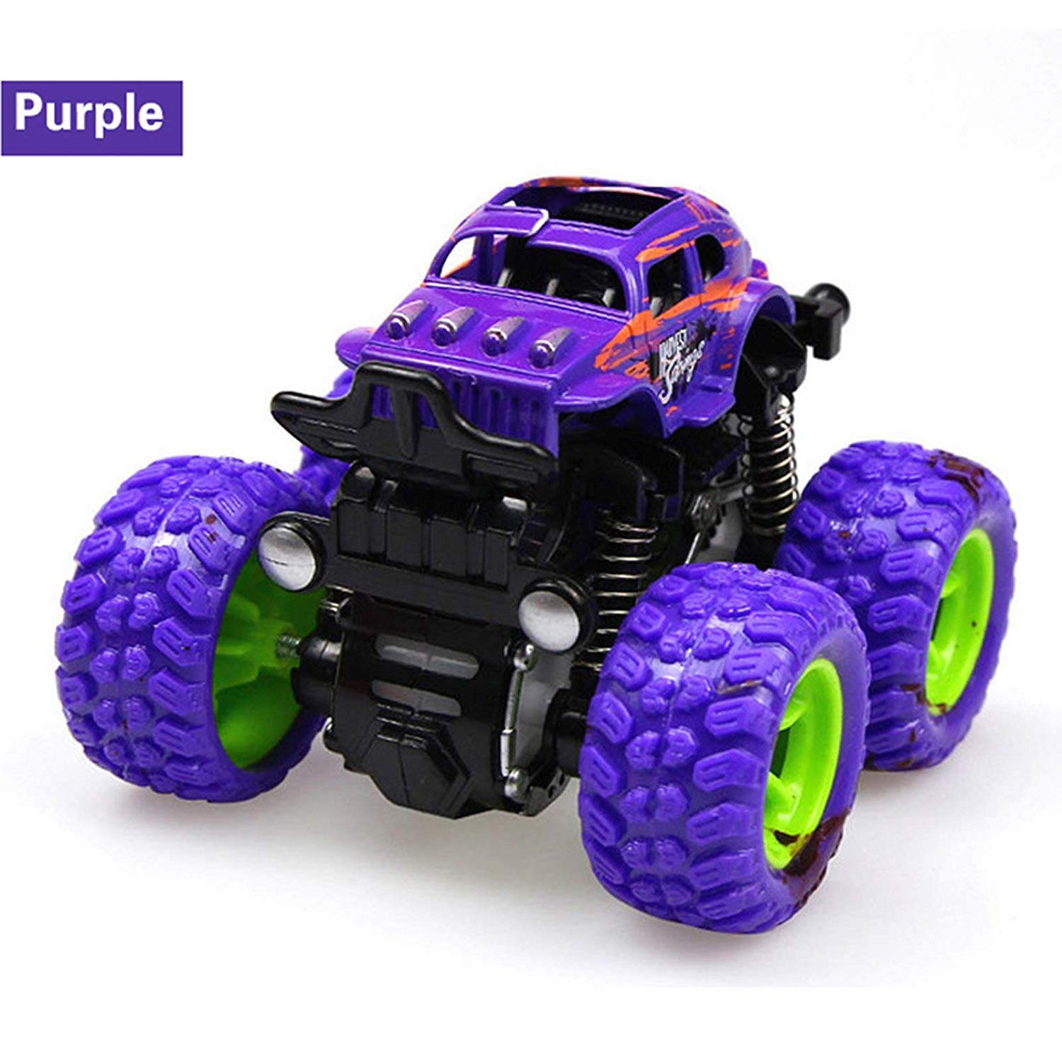 Captech Toys Monster Trucks - Friction Powered Cars for Kids & Toddlers, Durable Inertia Car Toys with Multi-Color Design - Perfect for Indoor Play, Birthday Gifts & Racing Games