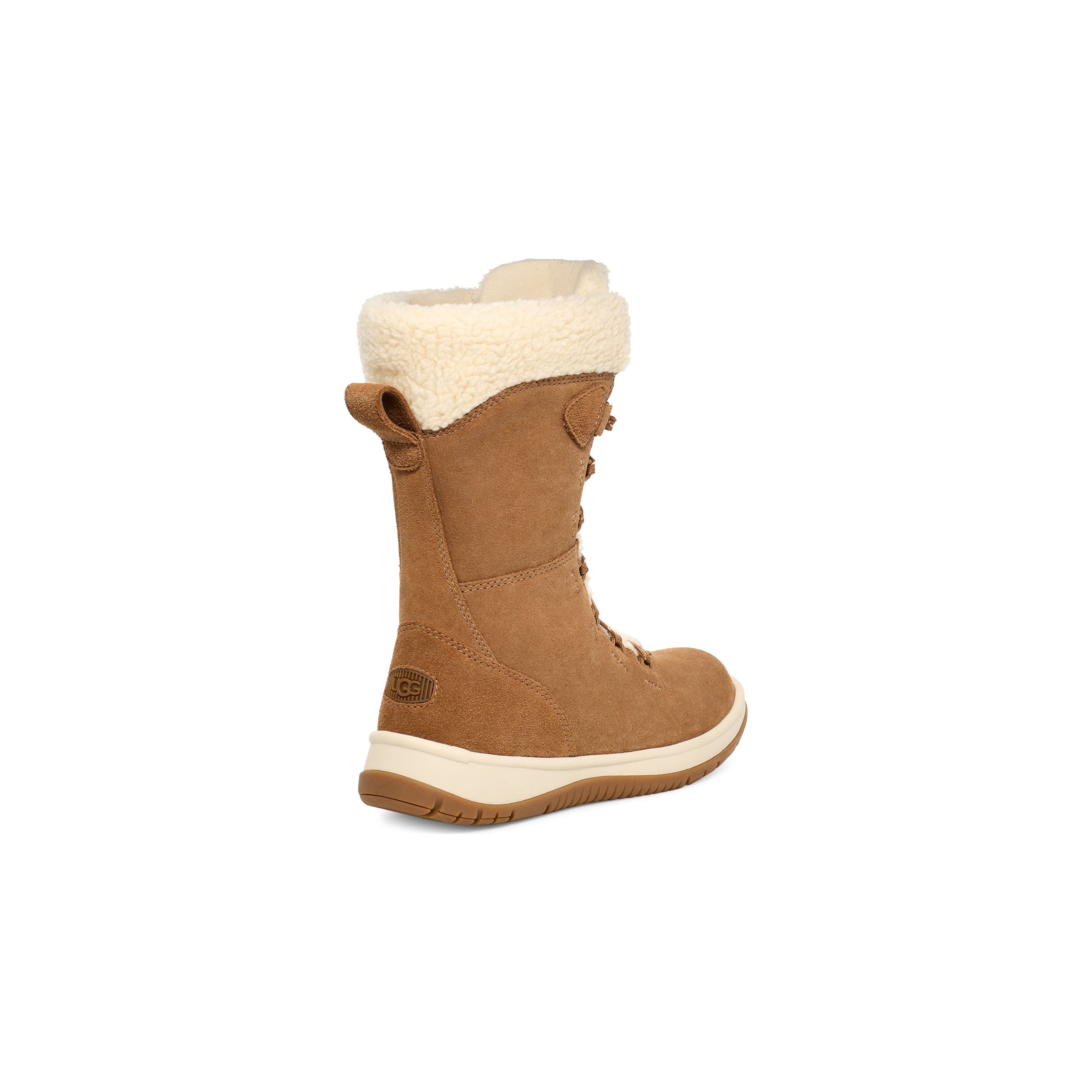 UGG Women's Lakeside Tall Lace Boots in Chestnut - Waterproof Winter Boots for Women, Comfortable Snow Boots with Fur Lining | Perfect for Cold Weather, Outdoor Activities & Casual Wear