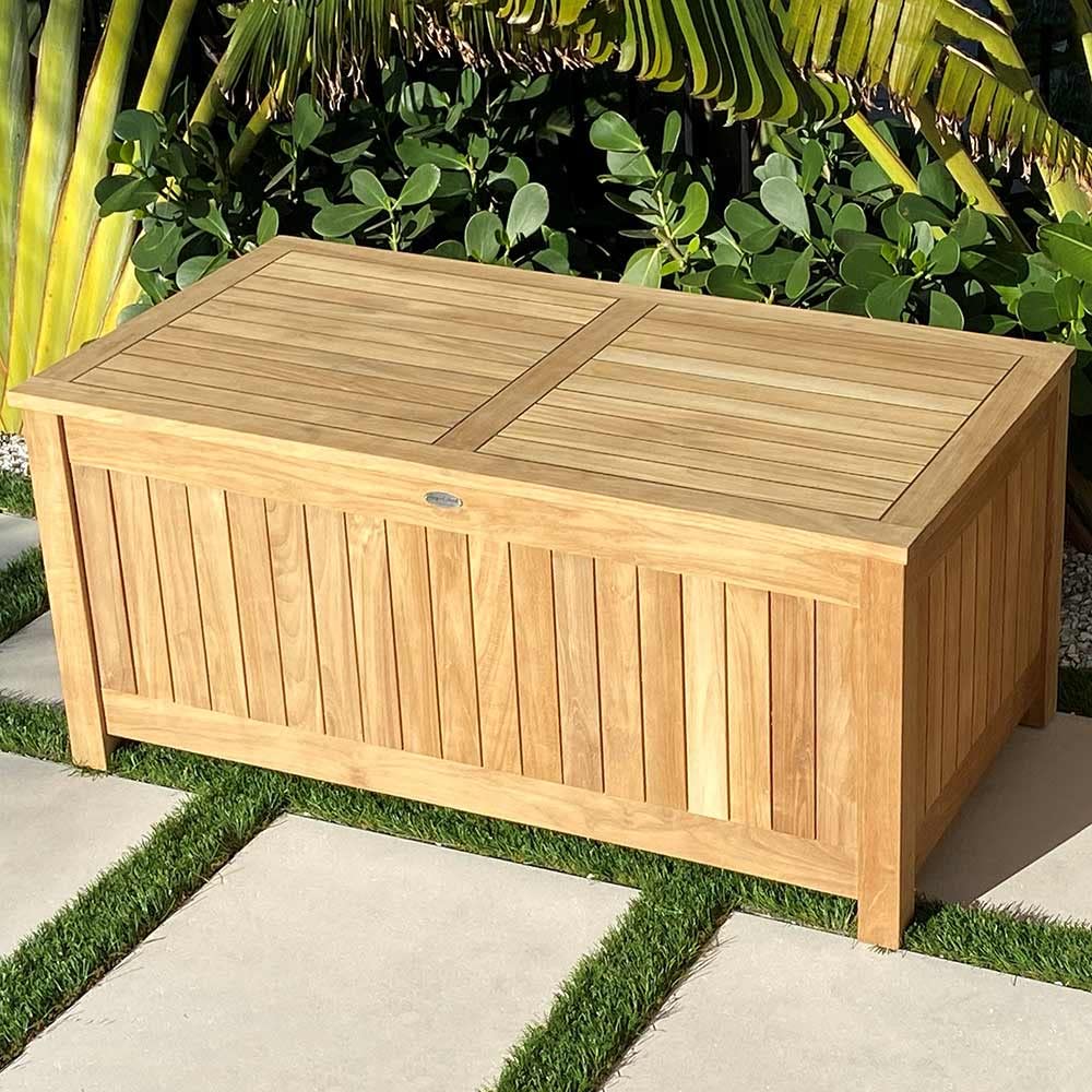 Premium Teak Wood Storage Box (STBXL) - Handcrafted Organizer for Home, Office & Outdoor Use - Perfect for Blankets, Toys, Books & Decor
