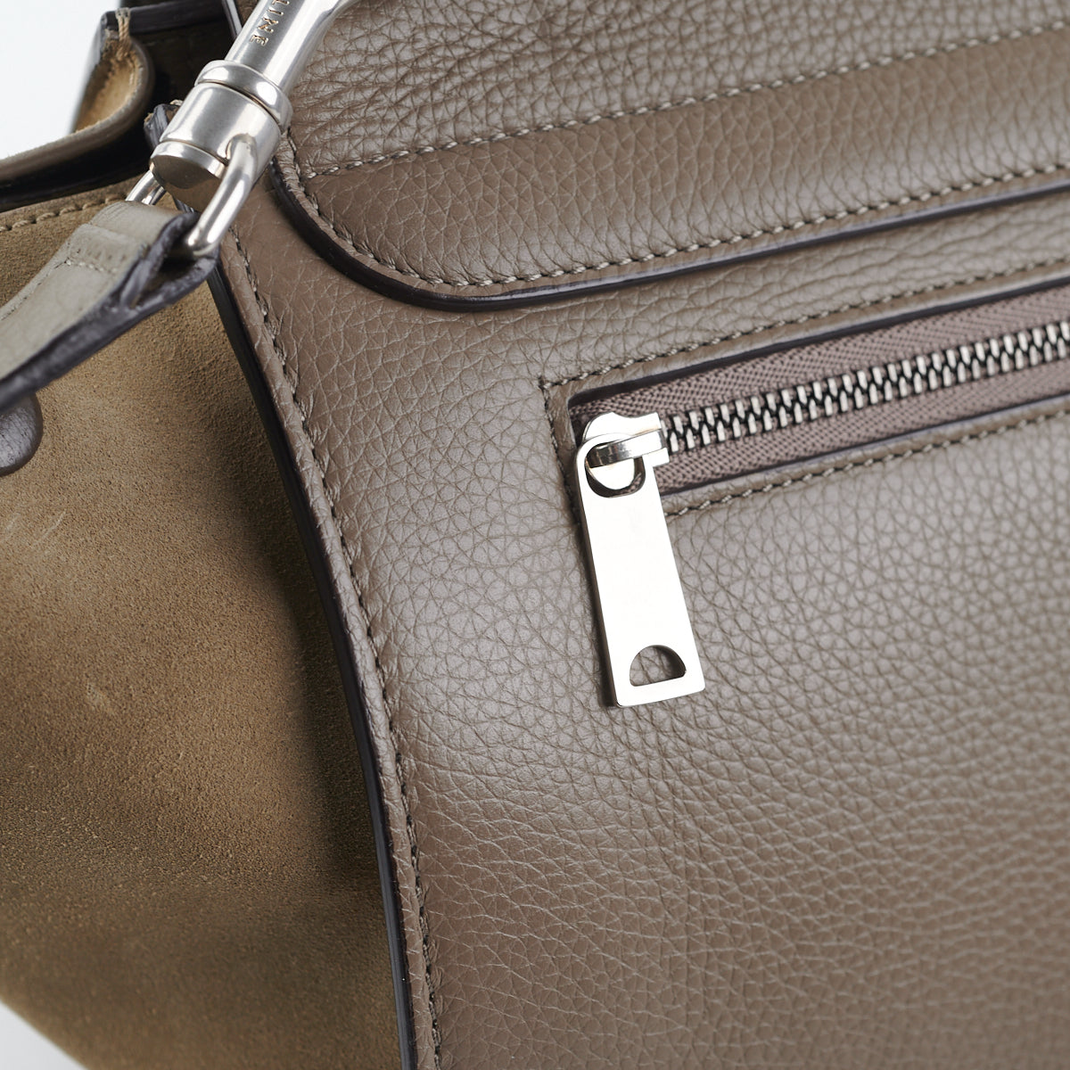 Celine Small Trapeze Handbag in Taupe Leather - Luxury Crossbody Bag for Women, Perfect for Work, Travel & Evening Events