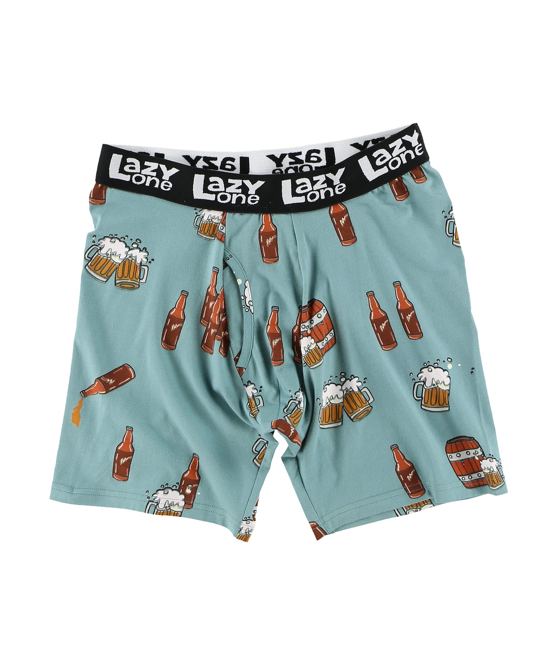 Funny Men's Boxer Briefs by Lazy One - Comfortable Cotton Underwear for Casual Wear & Gifts - Perfect for Lounging, Sleepwear and Everyday Use