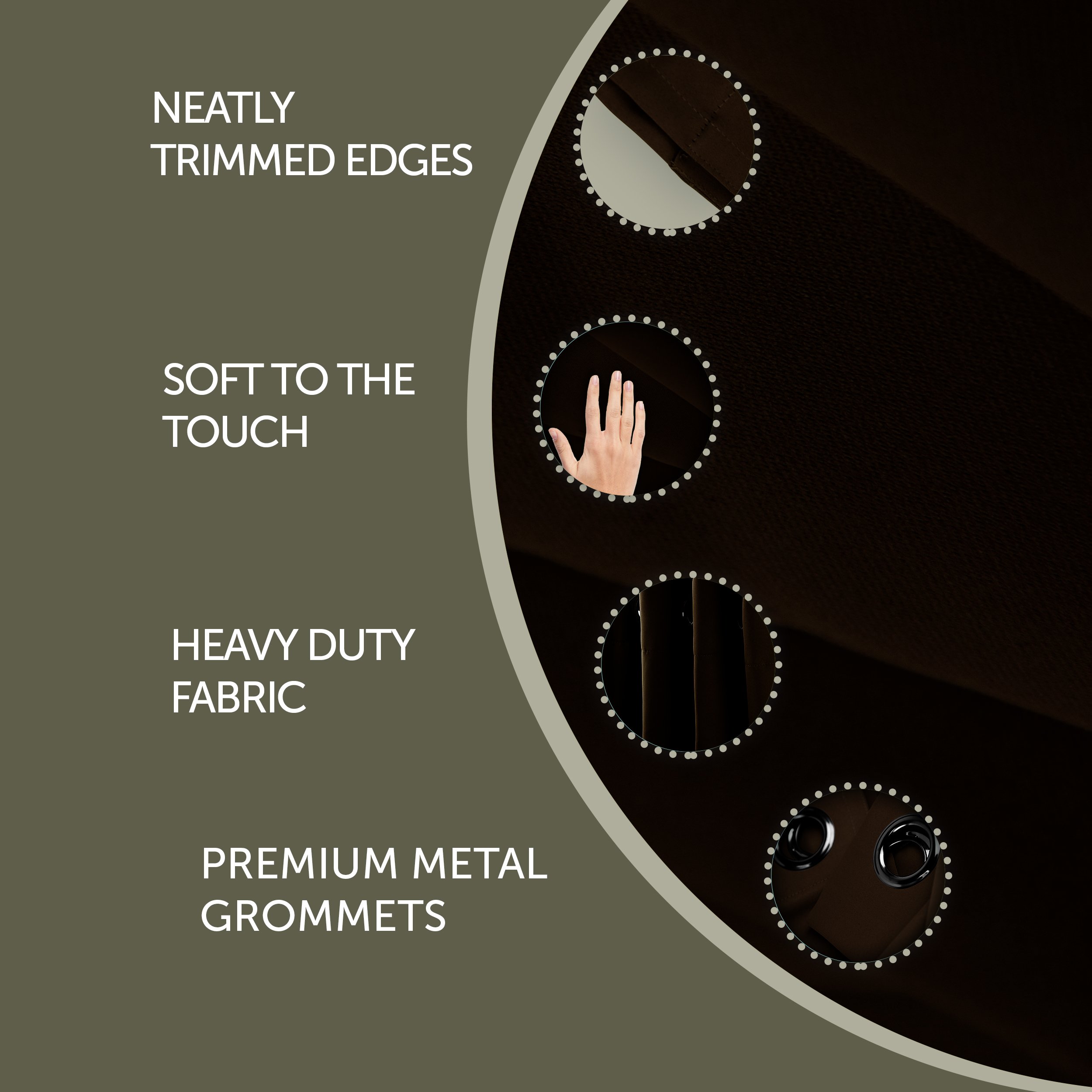 Rod Desyne Thermal Insulated Blackout Curtains with Metal Grommets - 180