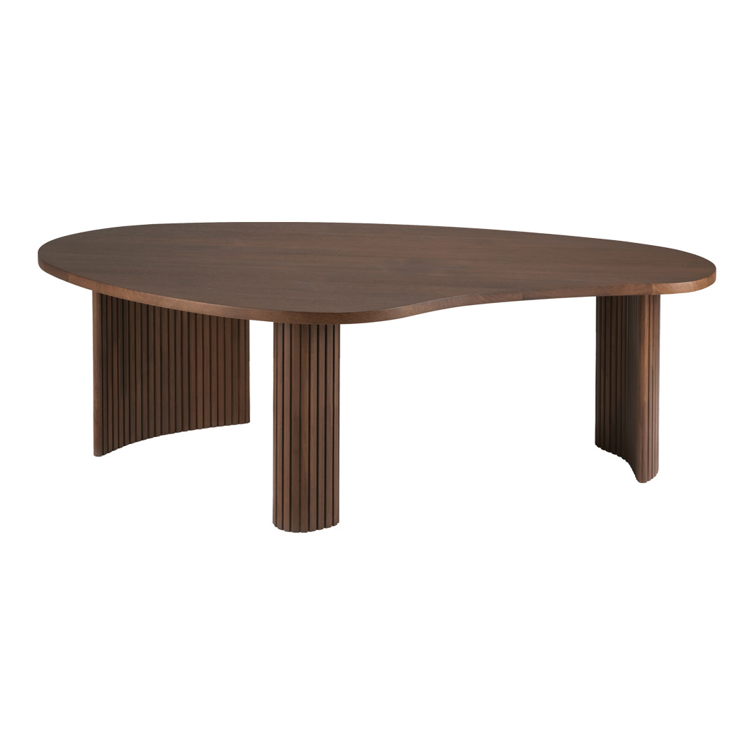 Modern Boomerang Shaped Coffee Table - Stylish Living Room Furniture for Small Spaces, Home Decor & Office Use