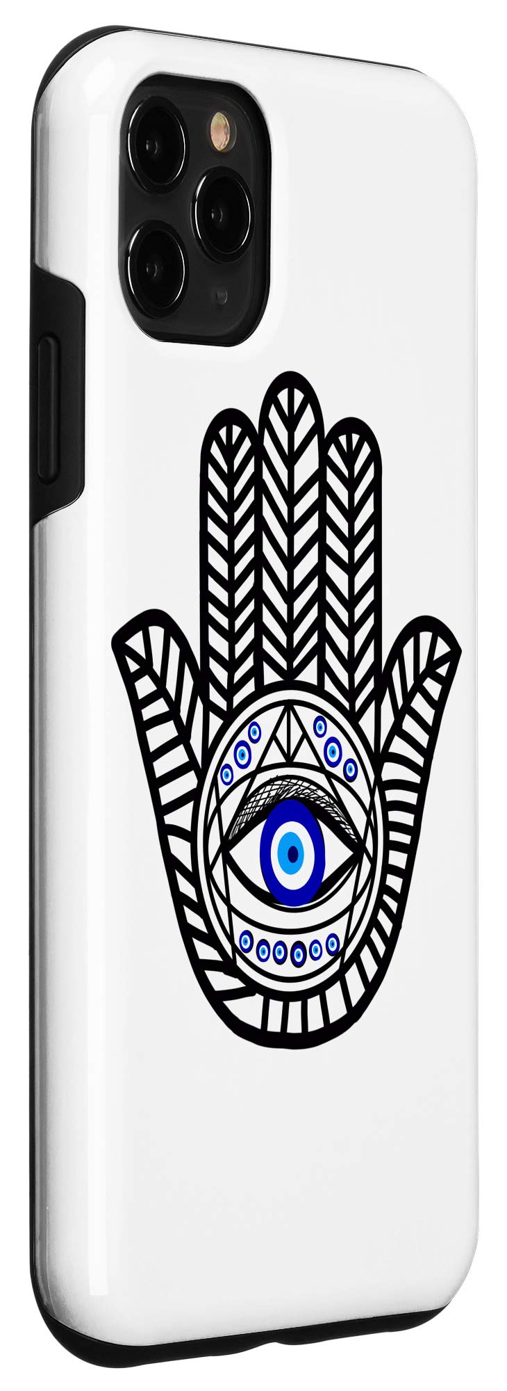 iPhone 11 Pro Max Case with Turkish Evil Eye & Hamsa Hand Design - Protection Against Negative Energy for Travel, Work & Daily Use