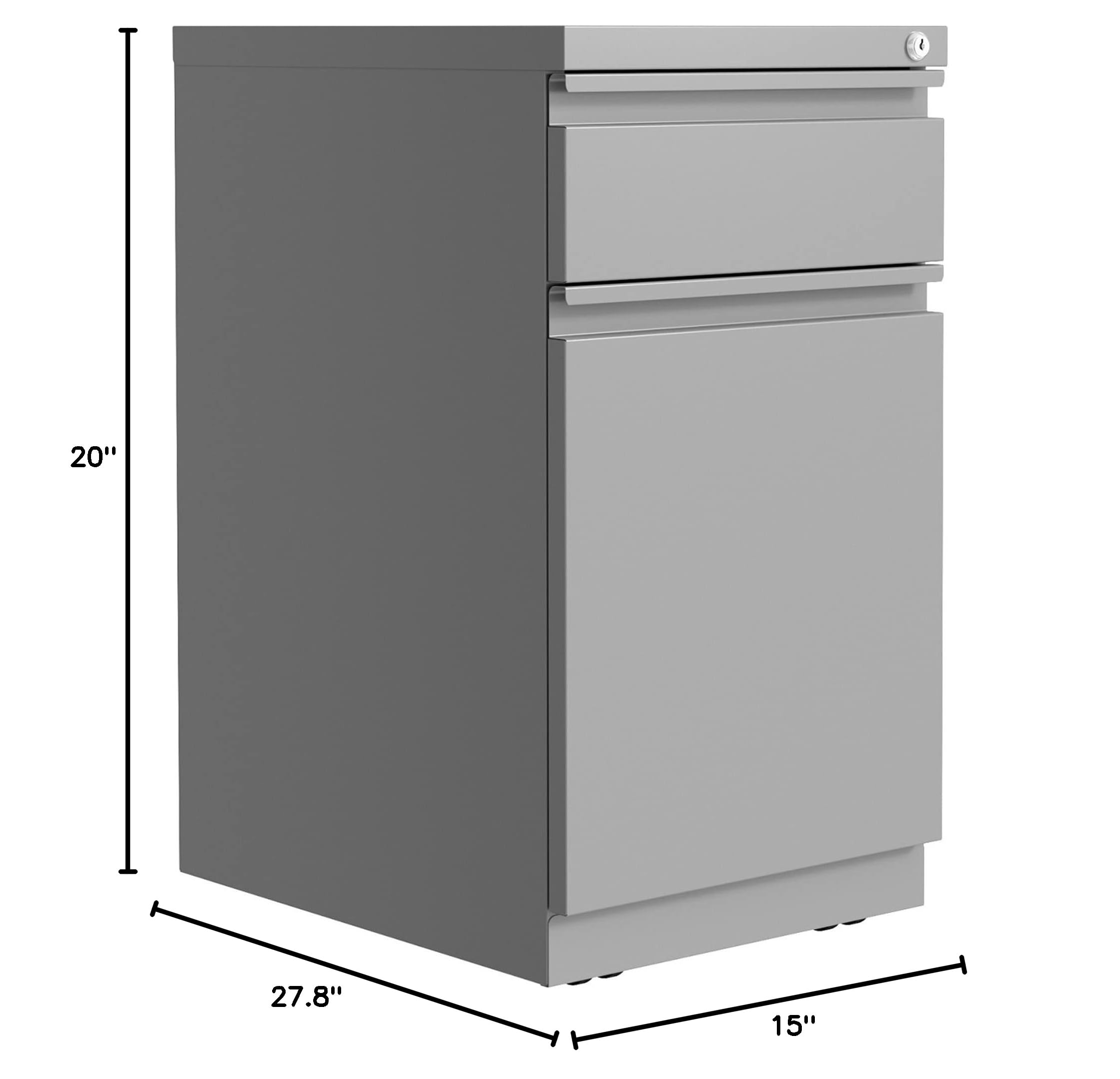 Lorell Mobile File Cabinet with Drawers & Wheels - Heavy Duty Rolling Storage for Office, Home, or School - Organize Documents, Supplies & More