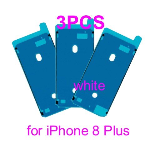 Waterproof Pre-Cut Frame Adhesive Sticker for Apple iPhone 8 Plus 5.5 Inch - 3 Pack White - Perfect for Screen Repair, DIY Projects & Phone Protection