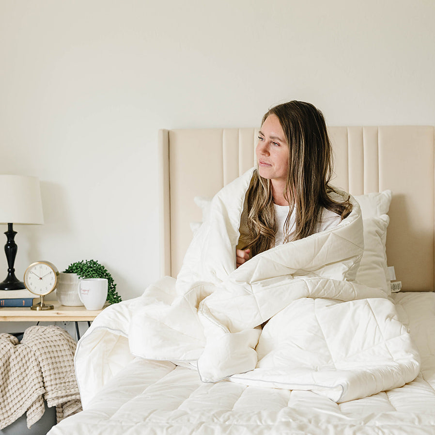 Premium 100% Natural Wool Comforter for Twin Bed - Soft & Hypoallergenic for Year-Round Comfort - Perfect for Cold Nights & Allergy Relief