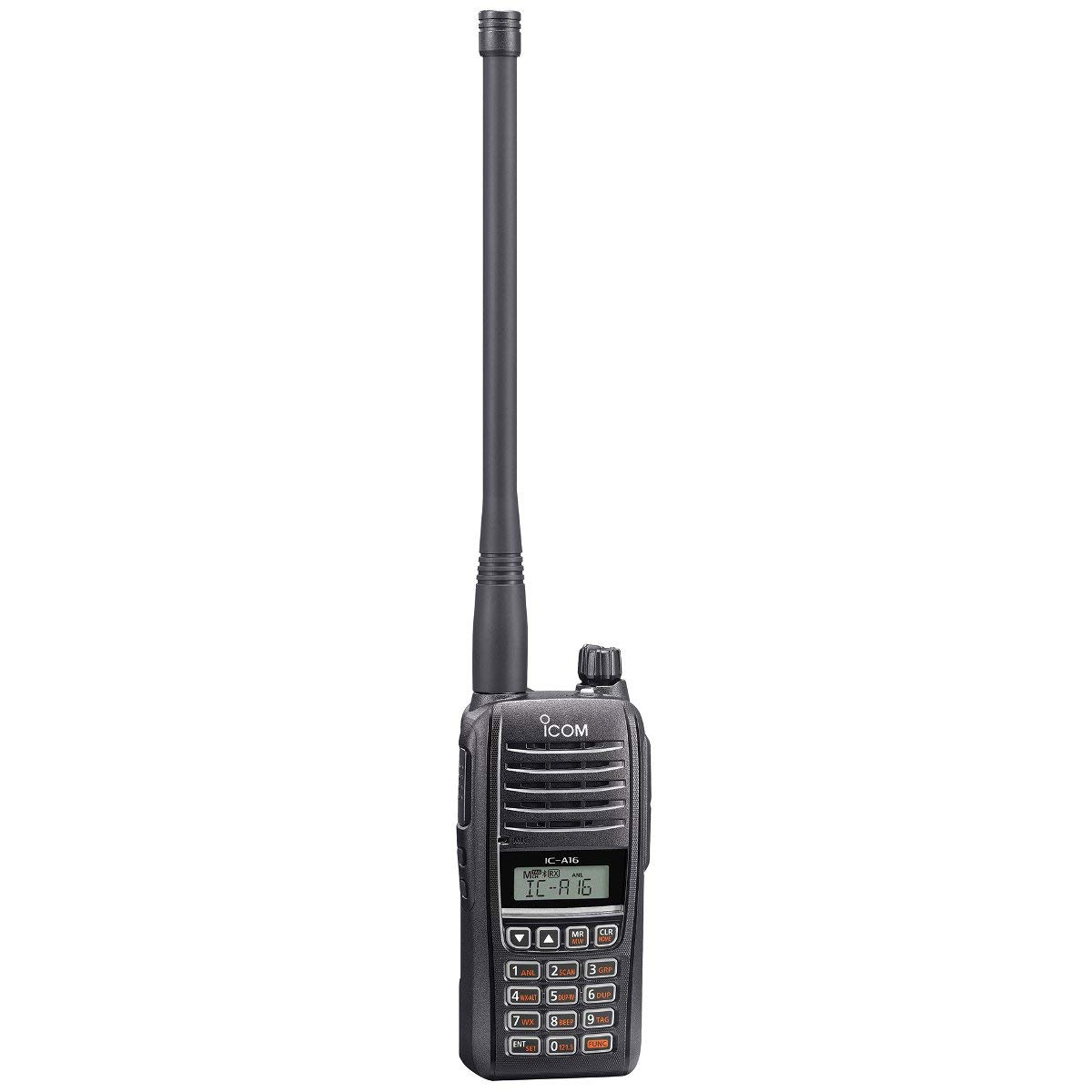 Icom IC-A16B Bluetooth VHF Air Band Handheld Transceiver Radio - Aviation Communication for Pilots & Air Traffic Control (ATC)
