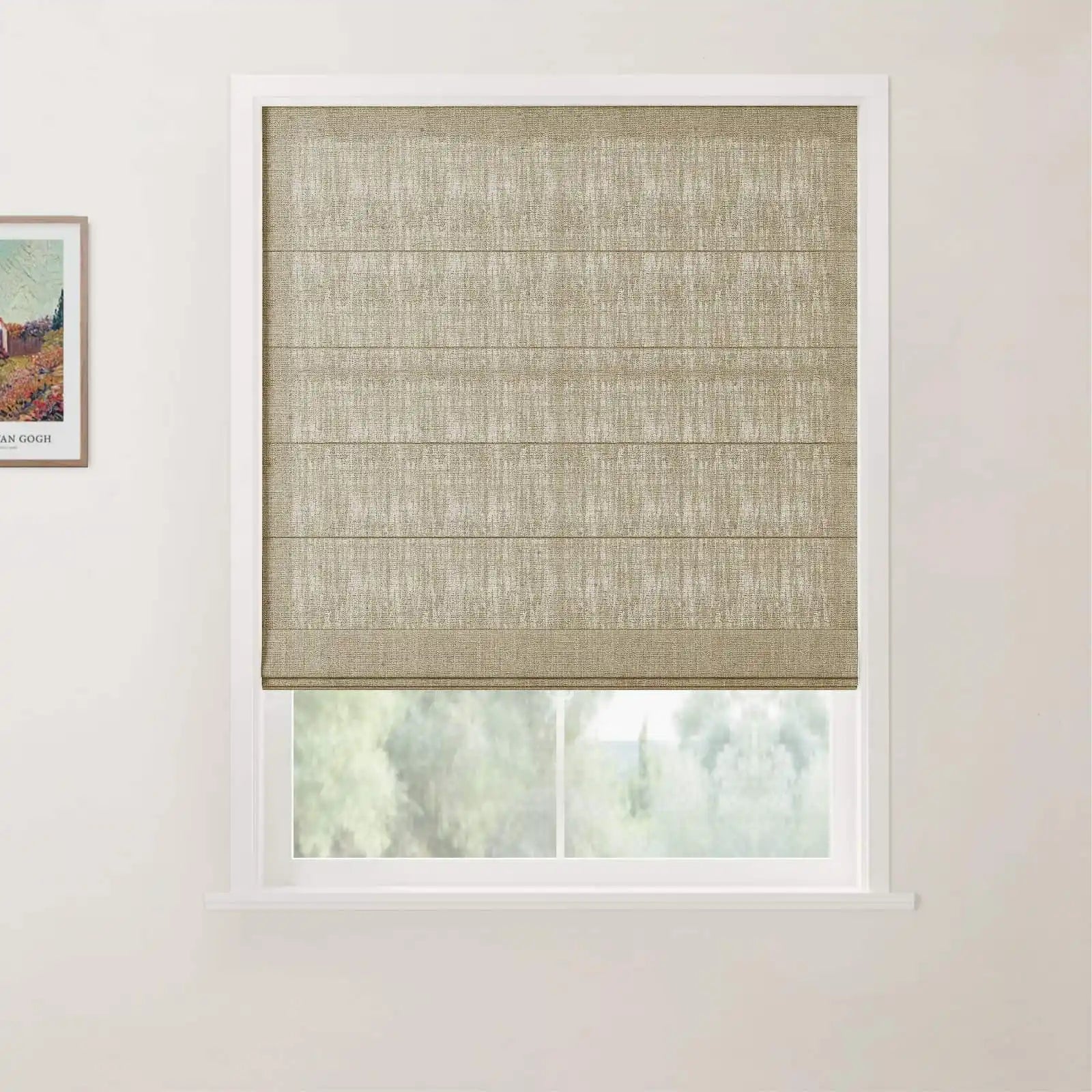 Custom Cordless Roman Shades for Windows - Blackout Back Slat Design for Privacy & Light Control - Perfect for Living Room, Bedroom, and Home Office