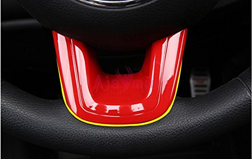 Premium Red Steering Wheel Cover Trim for Jeep Renegade 2016-2018 - Interior Car Accessories & Styling Upgrade (Perfect for Off-Road Adventures & Daily Commute)