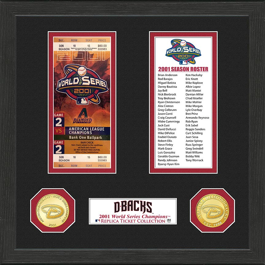 Arizona Diamondbacks World Series Collectible Tickets - Authentic MLB Memorabilia for Fans & Sports Collectors - Perfect for Display, Gifts & Home Decor