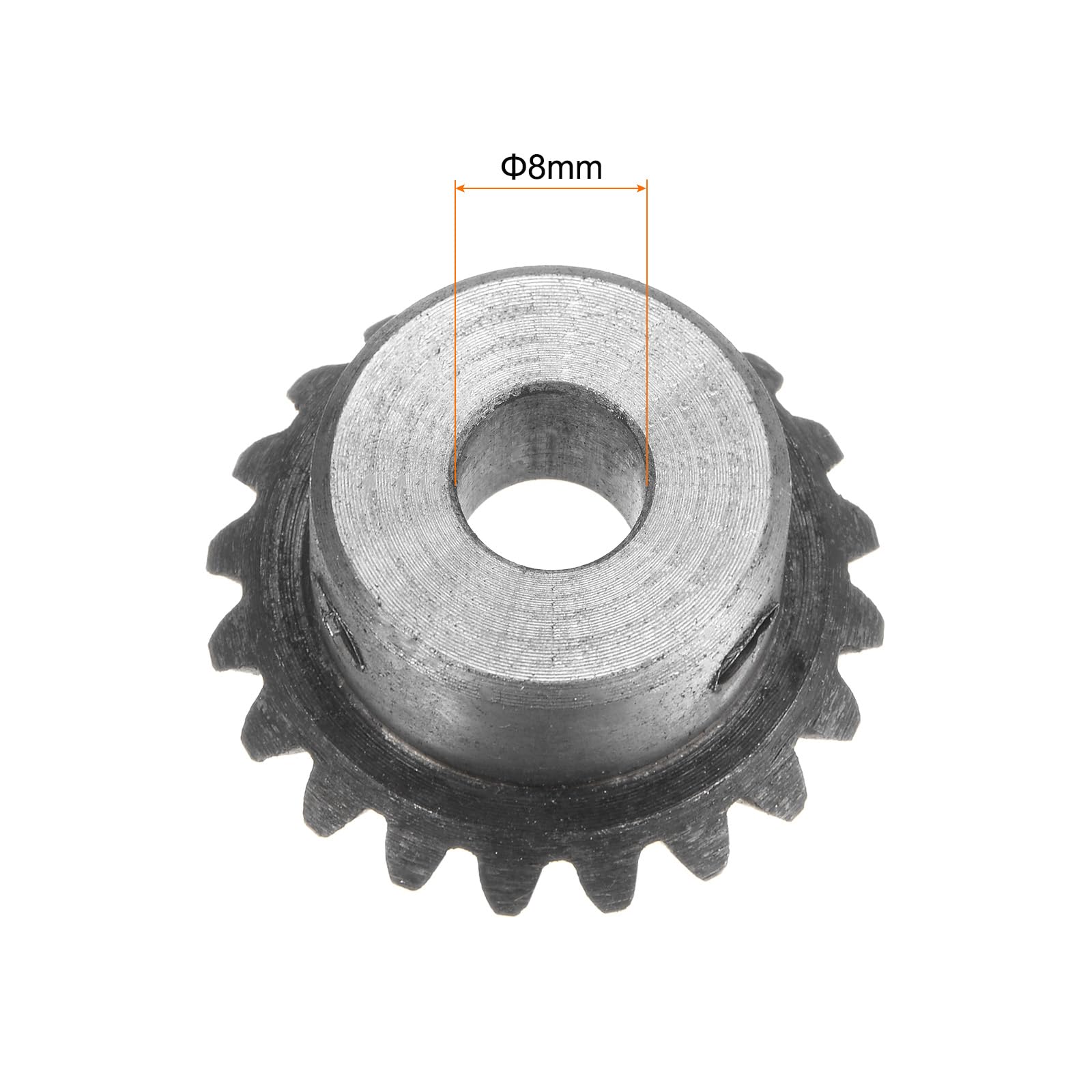 HARFINGTON 2pcs 1M 20 Teeth Bevel Gear - 8mm Shaft Hole, 1:1 Ratio, 45# Steel, 1.5 Module, 90 Degree Tapered Bevel Pinion Gear for Hardware, Mechanical Rotation & Steering Systems - Perfect for Robotics, CNC Machines, and DIY Projects
