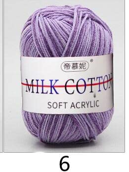 Premium Soft Cotton Baby Crochet Yarn Kit - Hand Knitting Wool for DIY Sweaters, Blankets & Baby Clothes | Milk Sweet Thick Fiber Threads (Color 6) - Perfect for Crochet Beginners & Craft Lovers