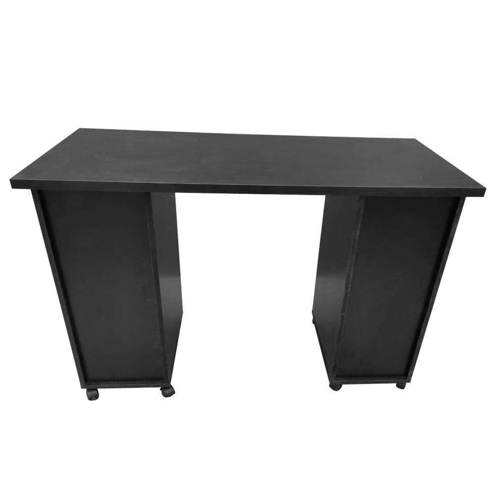 Professional Black Wooden Manicure Table for Nail Technicians - Salon Nail Station Desk with Storage | Perfect for Nail Art, Pedicures & Beauty Salon Services