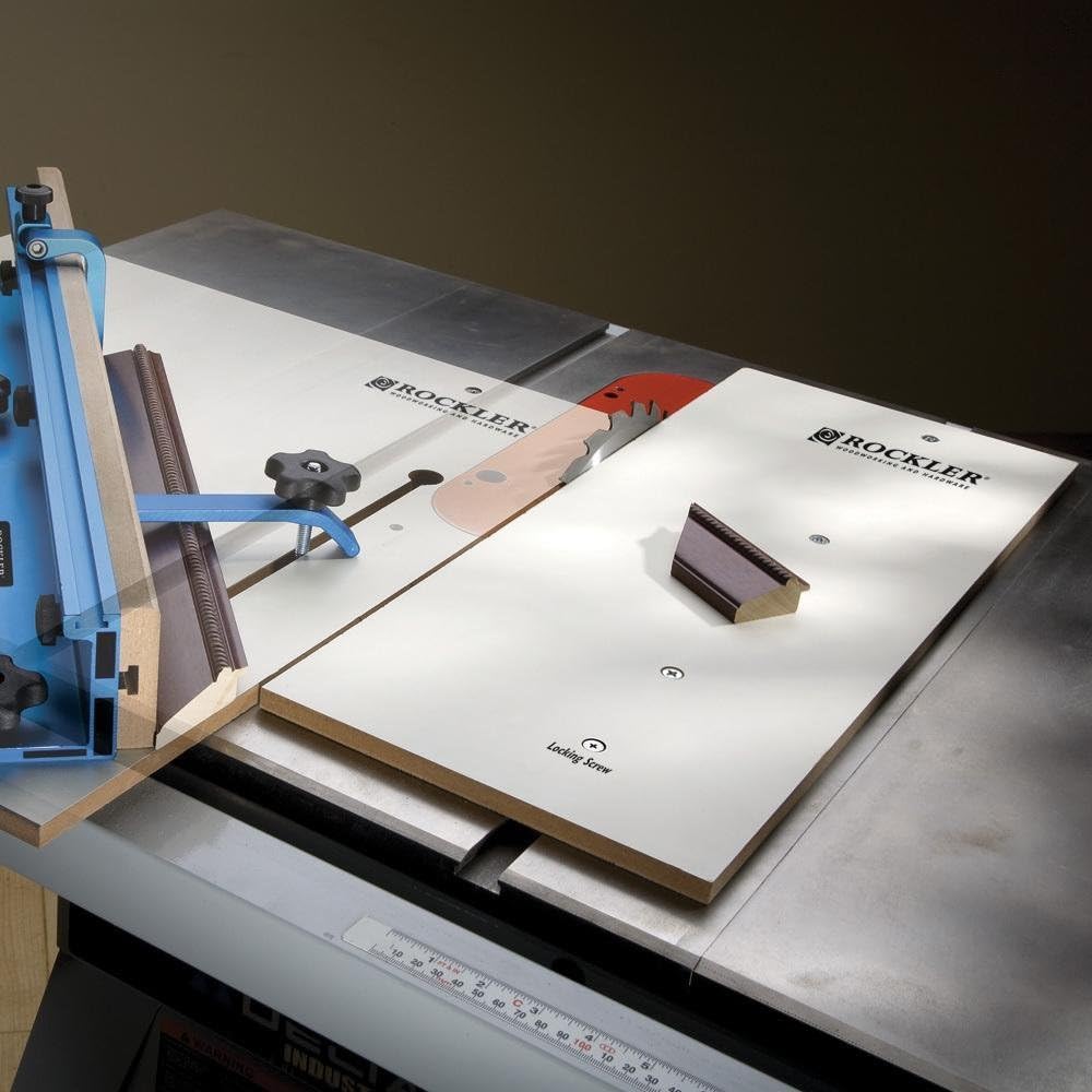 Rockler Precision Crosscut Sled for Table Saw with Large Protractor & Adjustable 90° Stop - 1/20 Graduations for Accurate Woodworking - Perfect for Cabinet Making, Furniture Building, and DIY Projects